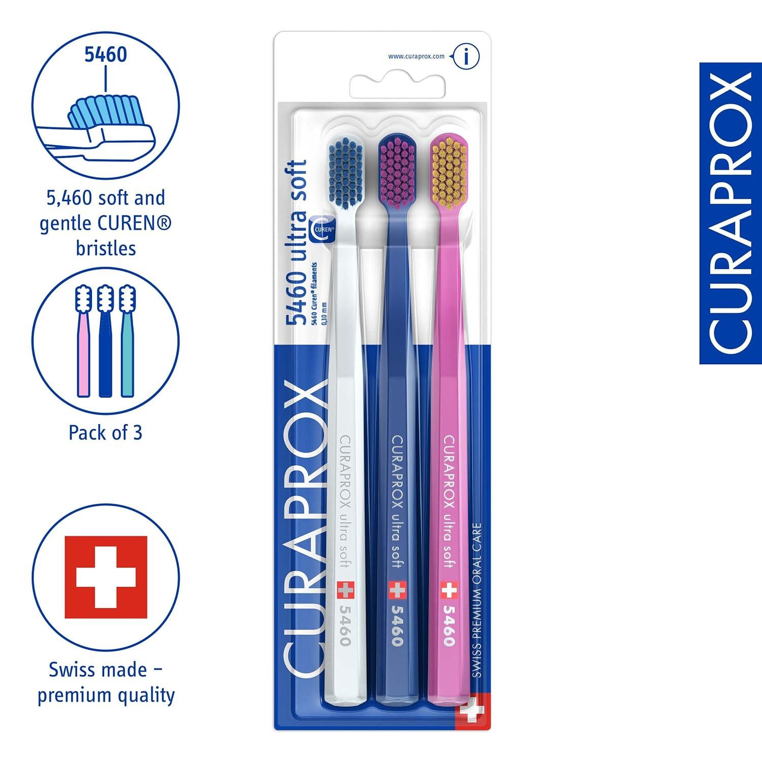 CURAPROX 5460 ultra soft 歯ブラシ 10本セット Curaprox CS 5460 Ultra Soft Toothbrush Set - 3-Pack for Adults