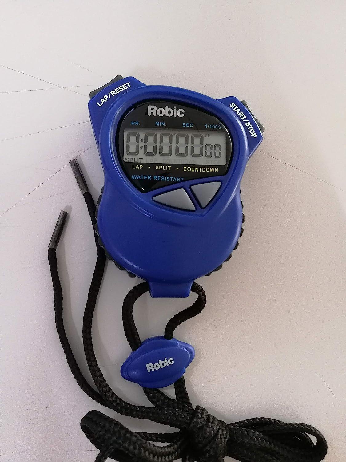 Robic Dual Stopwatch/Countdown Timer in Blue Reliable Timing Tool