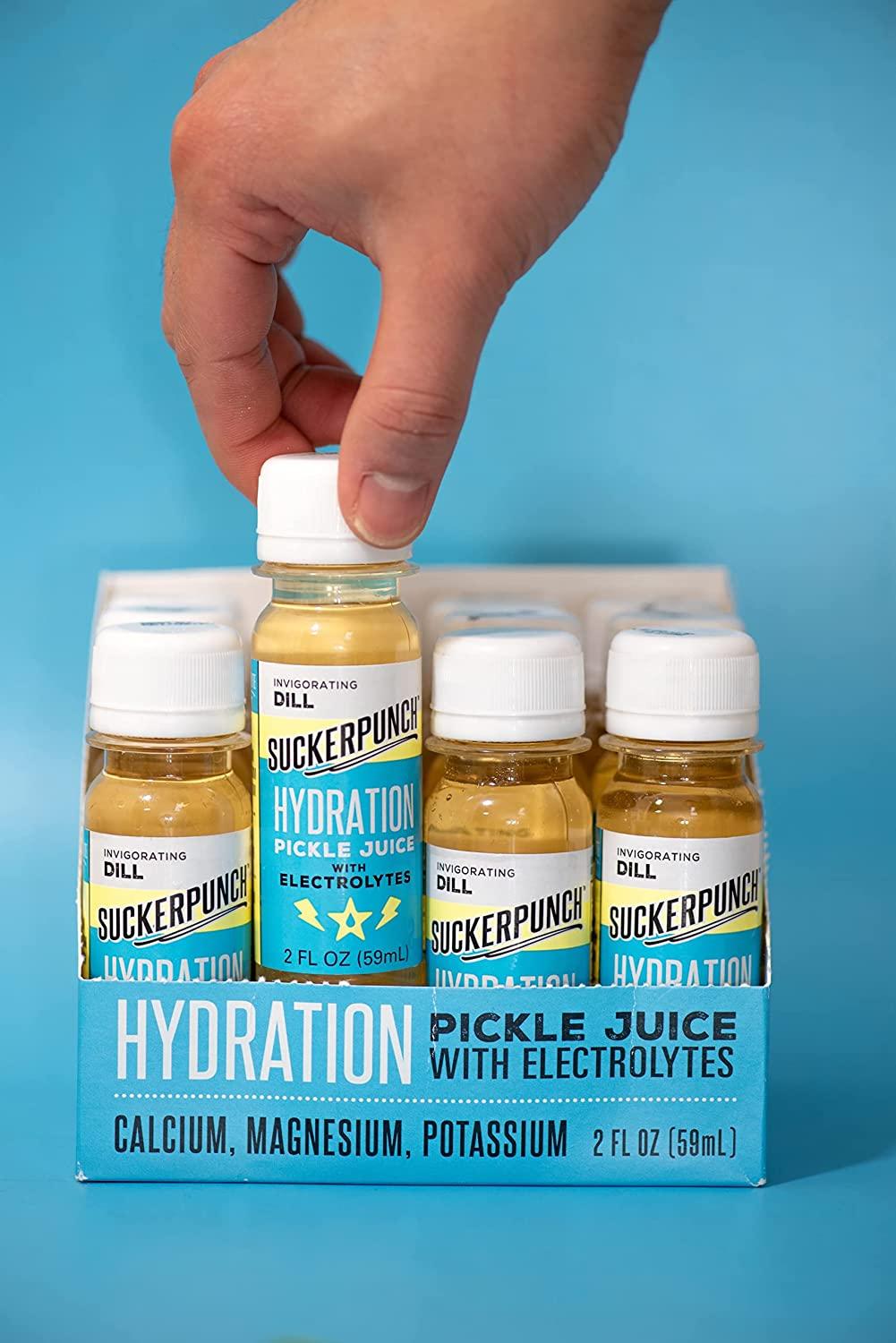 SuckerPunch Portable Hydration 2oz Pickle Shot Calcium, Magnesium