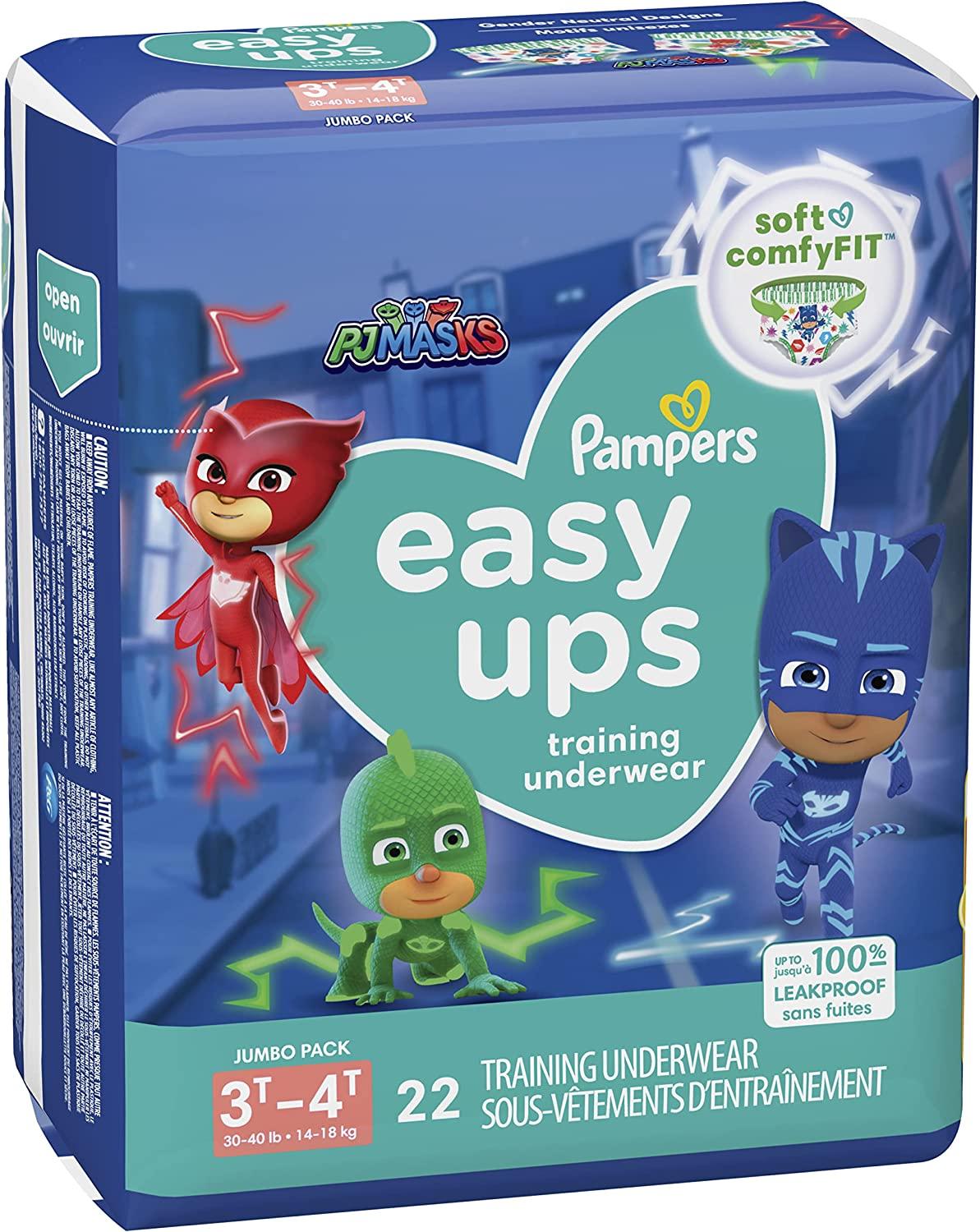 Pampers Easy Ups Training Underwear Boys Size 6 4T-5T 18 Count