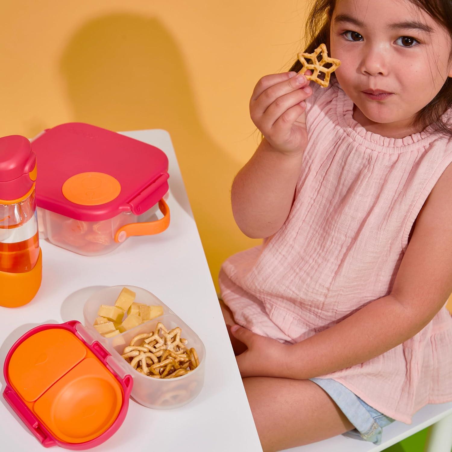 Snackbox Bento Box Für Kids – 5-teilige Trennwände, Pink, Mit Dichtem Deckel, BPA-frei & Lebensmittelecht
