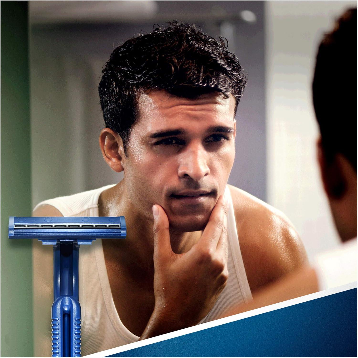 Gillette II Blue Disposable Razors Fixed Head Twin Blades - 10 X Pack Of 5's - View #7