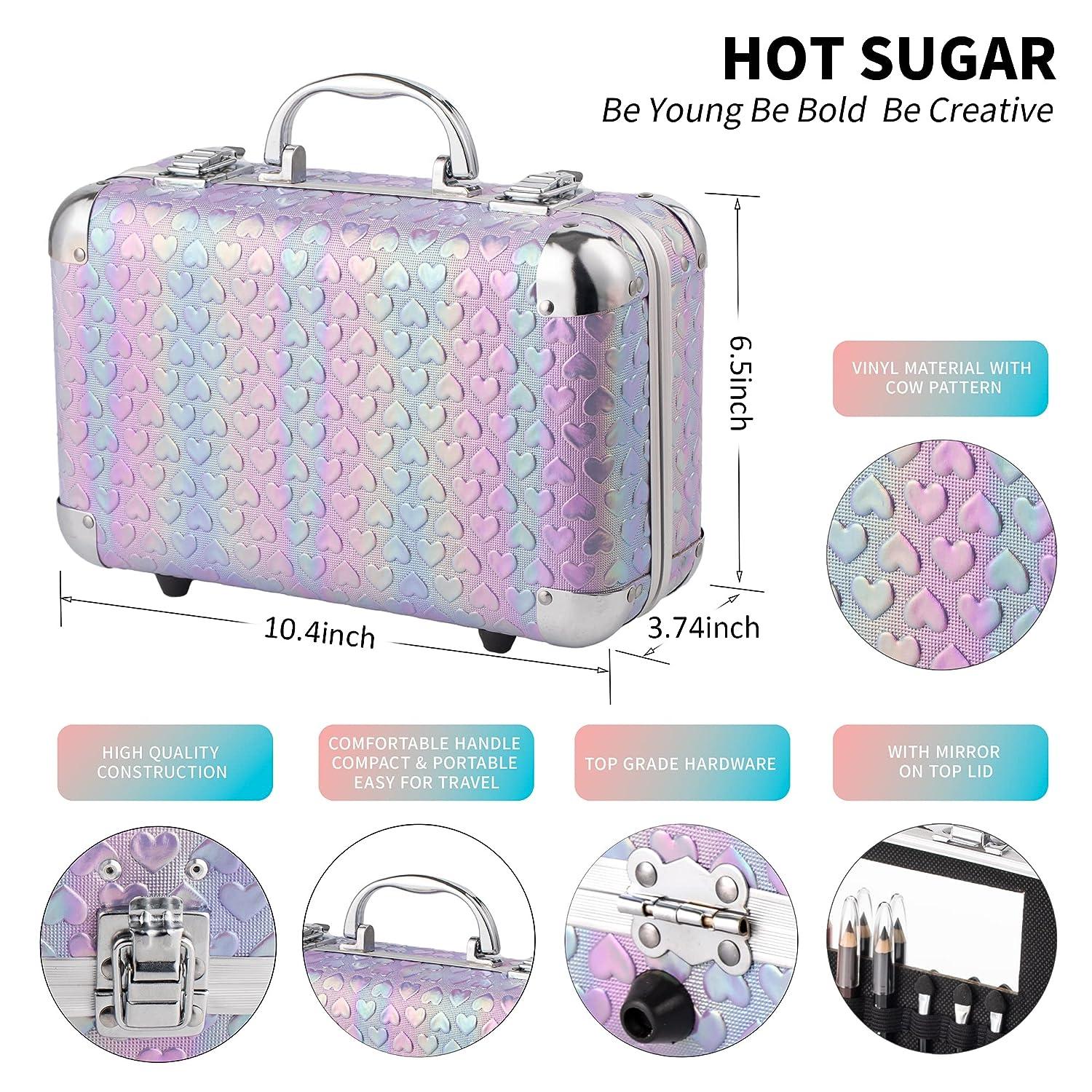 Hot Sugar All In One Makeup Set for Teenager Girls 10-12 Full Makeup Kit  for Beginners Includes Eye Shadow Palette Blush Lip Gloss Lipstick Lip  Pencil Eye Pencil Brush Mirror (Purple Heart)
