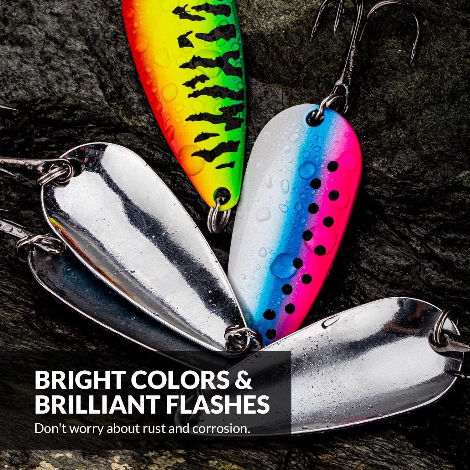 THKFISH Fishing Spoons and Bait Lures Set - Trout and Bass Lures - 5PCS 1/ 4oz Pack | Buy Now with Express International Delivery | GoSupps.com