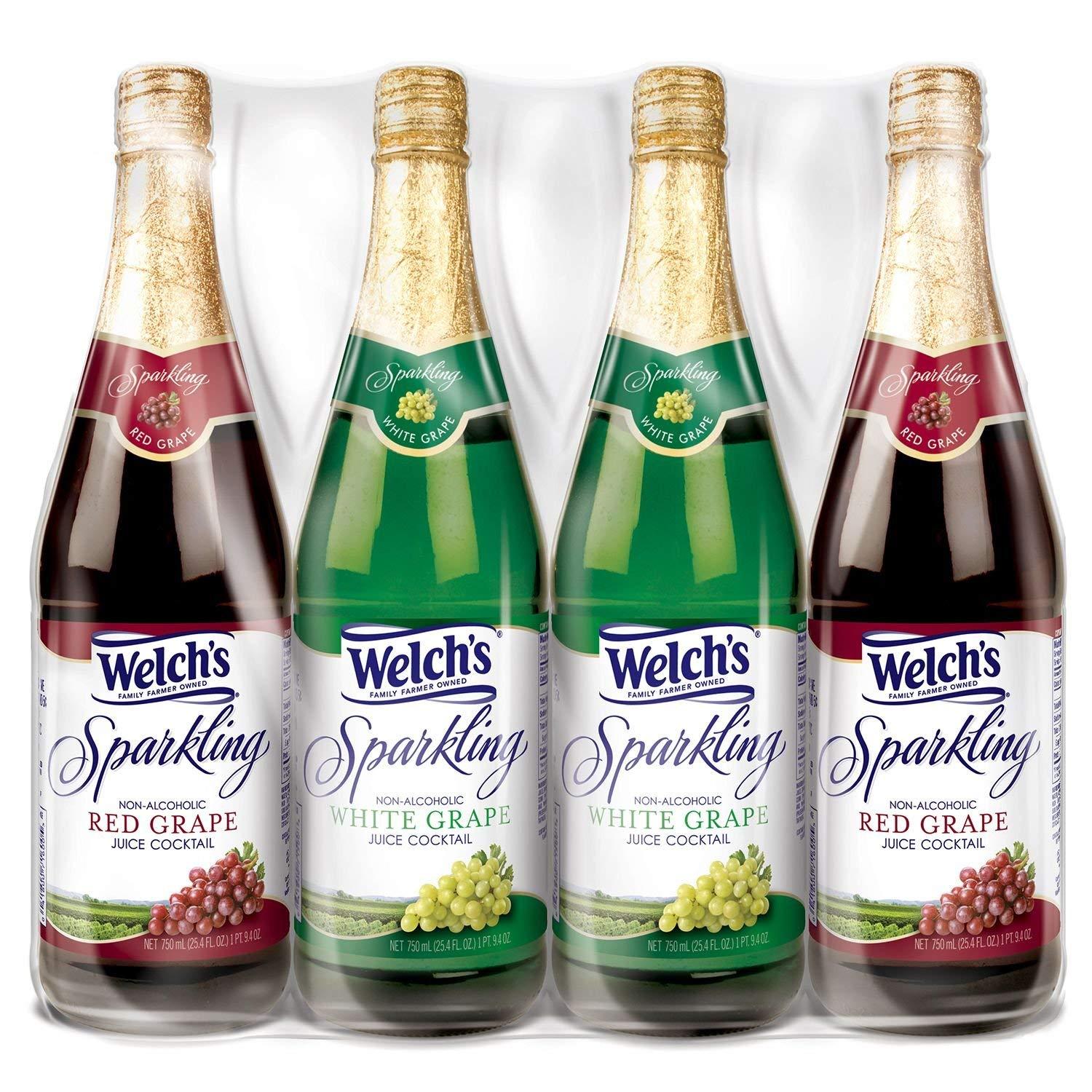 Welch's Sparkling Juice Cocktail Variety Pack 750ml (4 ct.)