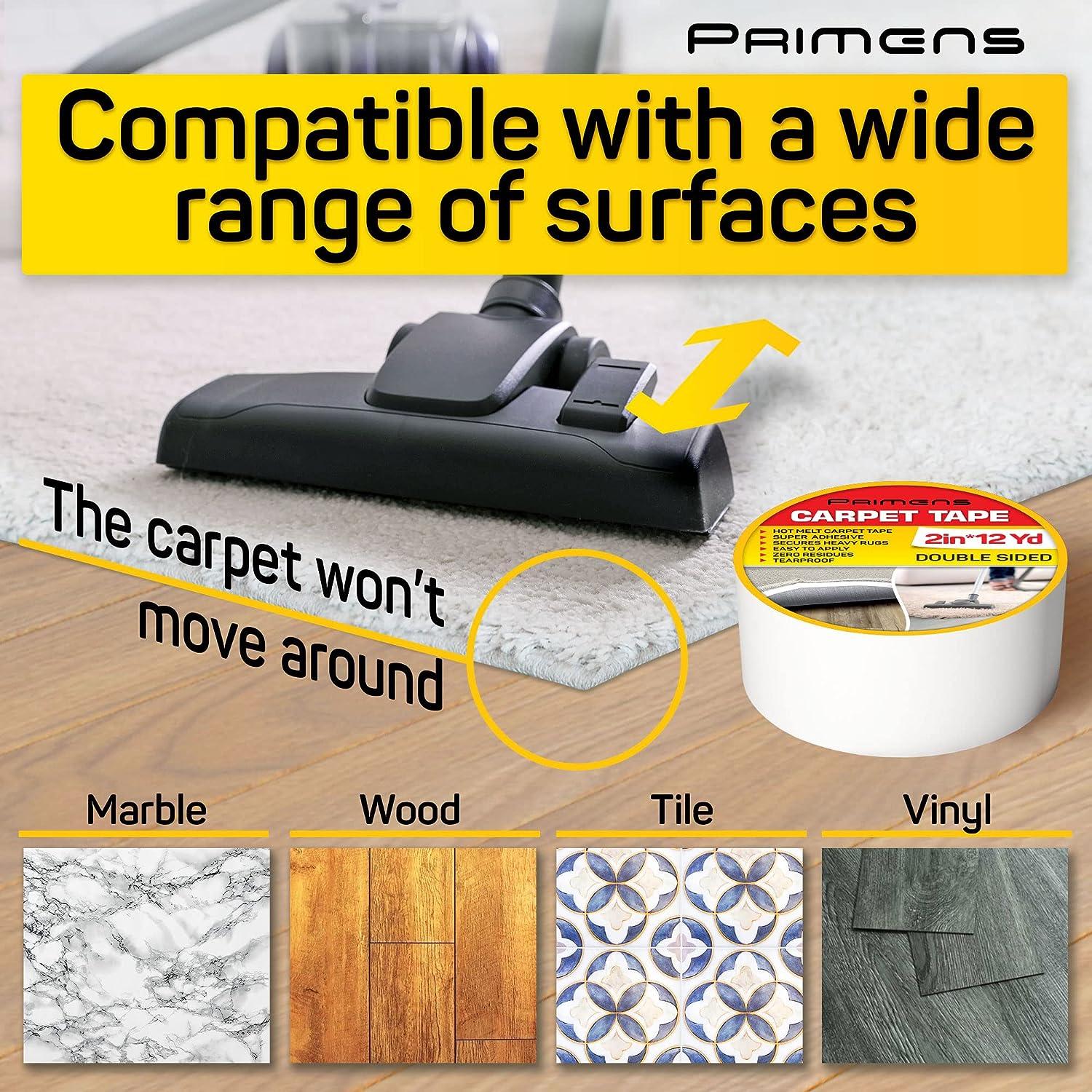 Double Sided Carpet Tape - Rug Grippers Tape for Area Rugs and