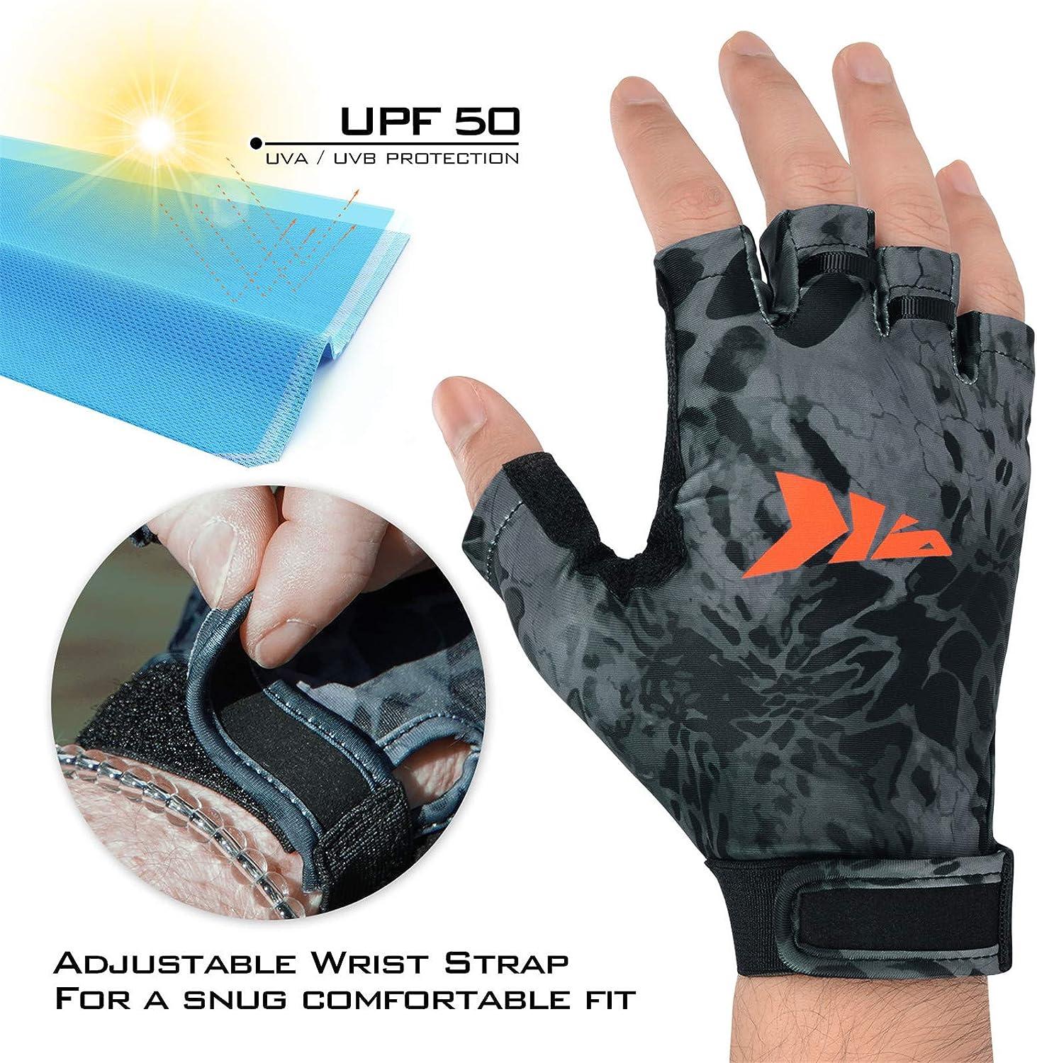 KastKing Gil Raker Gloves UPF50+ Fishing Gloves UV Protection Gloves Sun  Gloves for Men Or Women for Fishing, Outdoor, Kayaking, Rowing, Sailing,  Canoeing, Hiking, Biking Blackout Prym1 Large