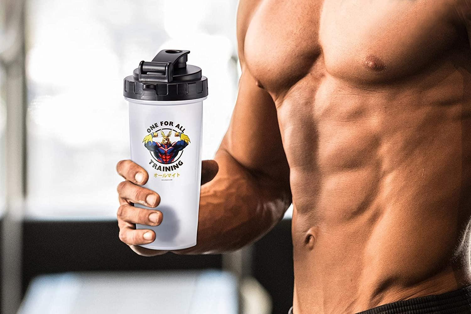 Just Funky My Hero Academia All Might Training Gym Shaker Bottle | Includes Mixing Ball