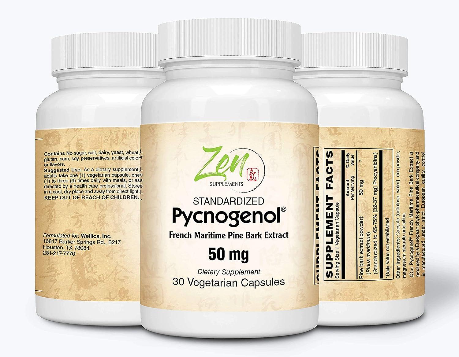 Pycnogenol 50mg Standardized French Maritime Pine Bark Extract for