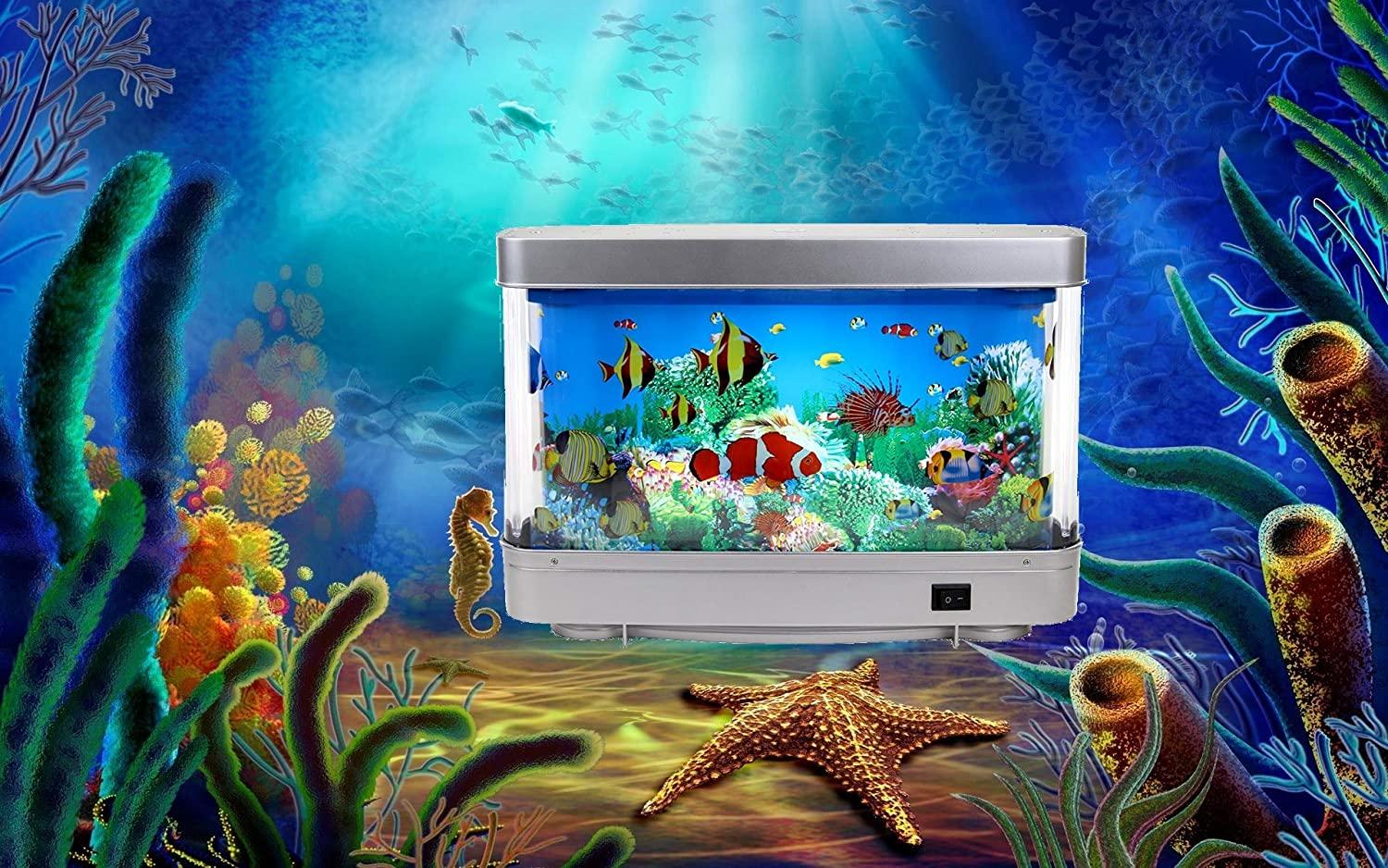 Lightahead Artificial Tropical Fish Aquarium Decorative Lamp Virtual Ocean  in Motion Marine Life A