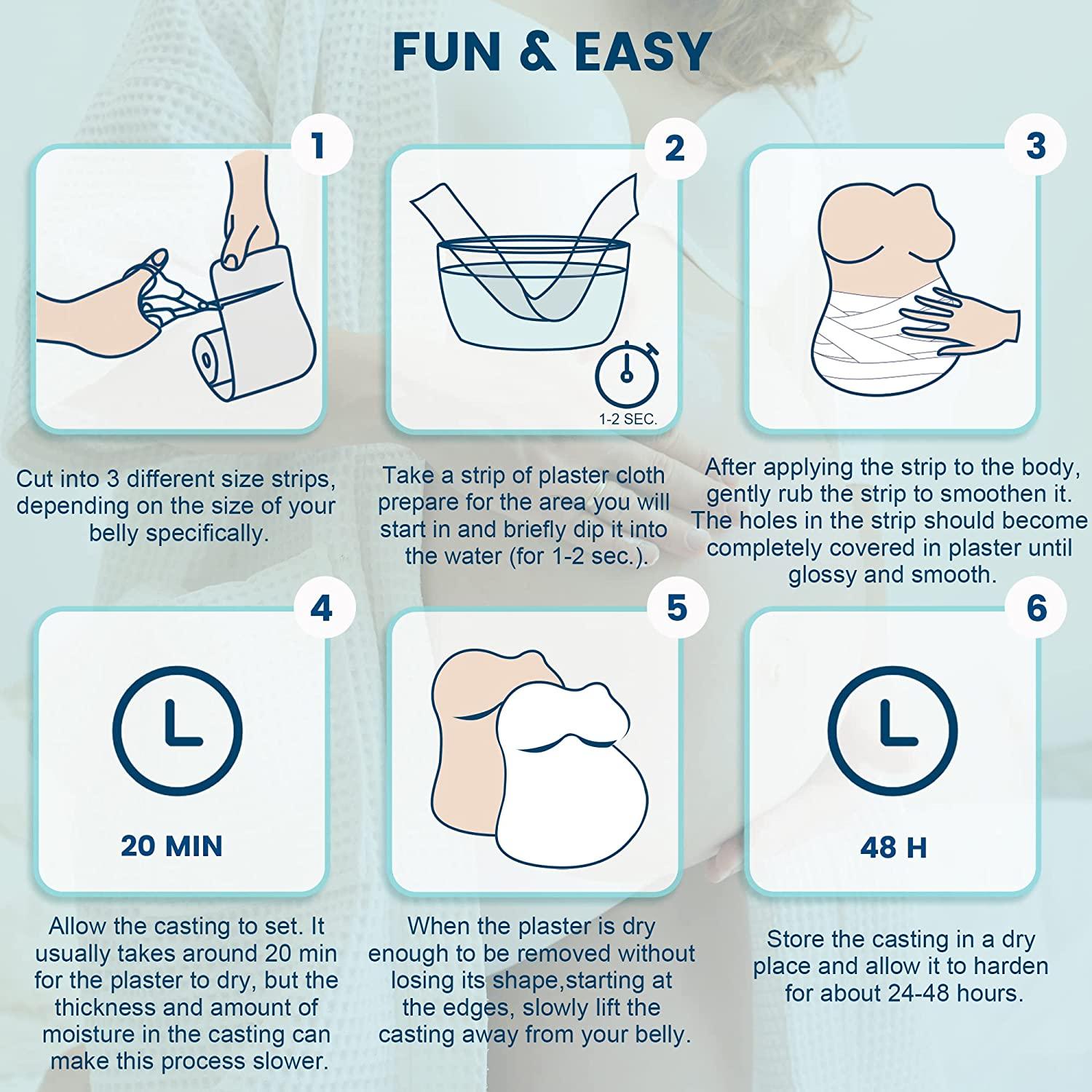 Olicard Belly Casting Kit Pregnancy Belly Cast Kit for Expecting