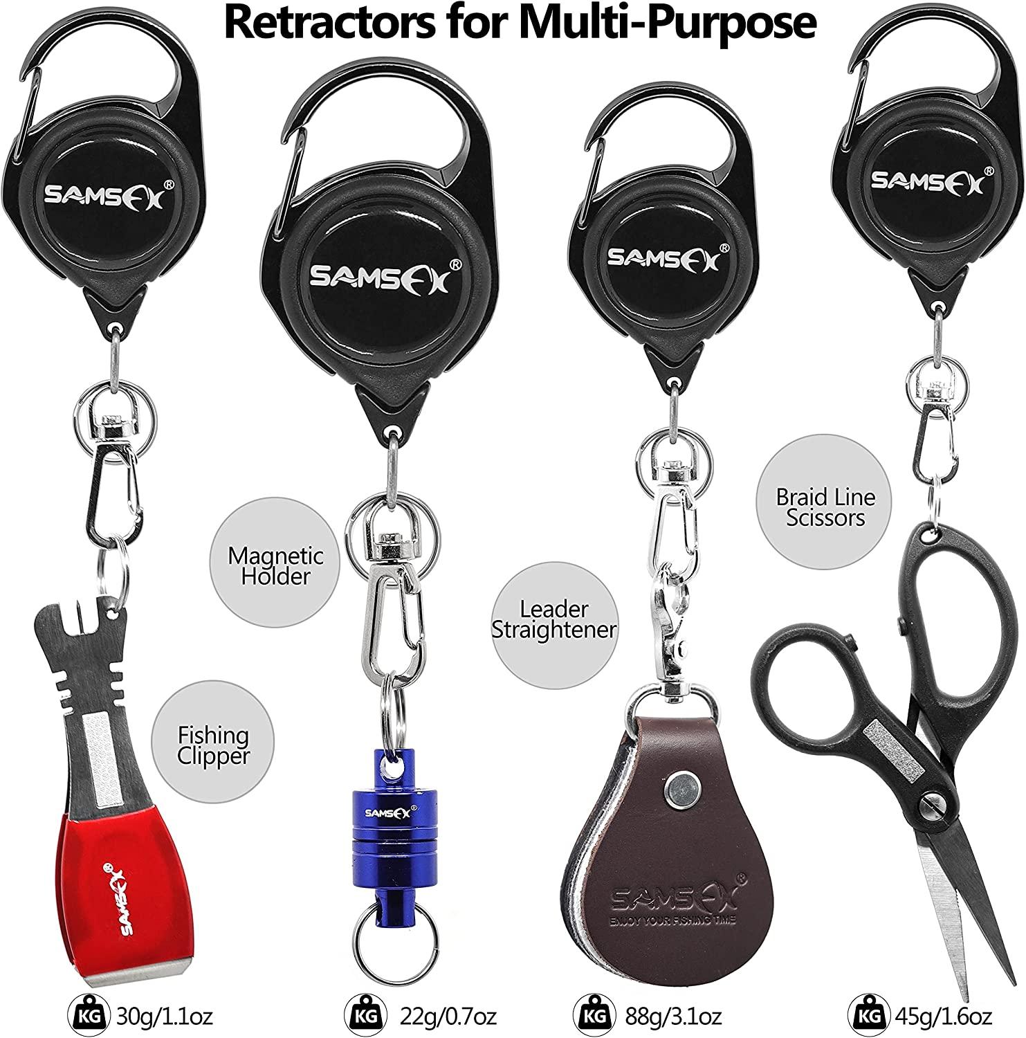 SAMSFX Fly Fishing Zinger Retractor for Anglers Vest Pack Tool Gear