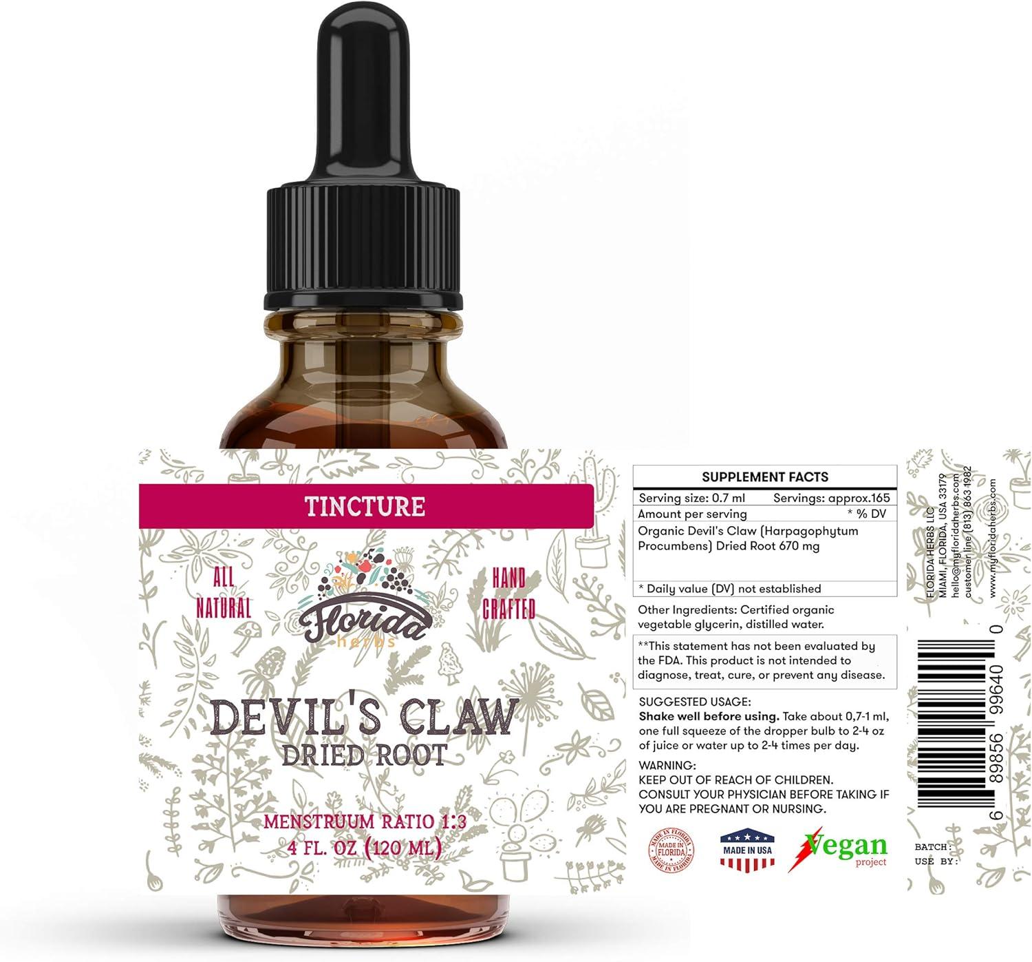 Devil's Claw Tincture - Alcohol-Free Organic Extract | Non-GMO Herbal  Supplement (700 mg 4 oz) - International Shipping Available | Buy Now with  Express International Delivery | GoSupps.com