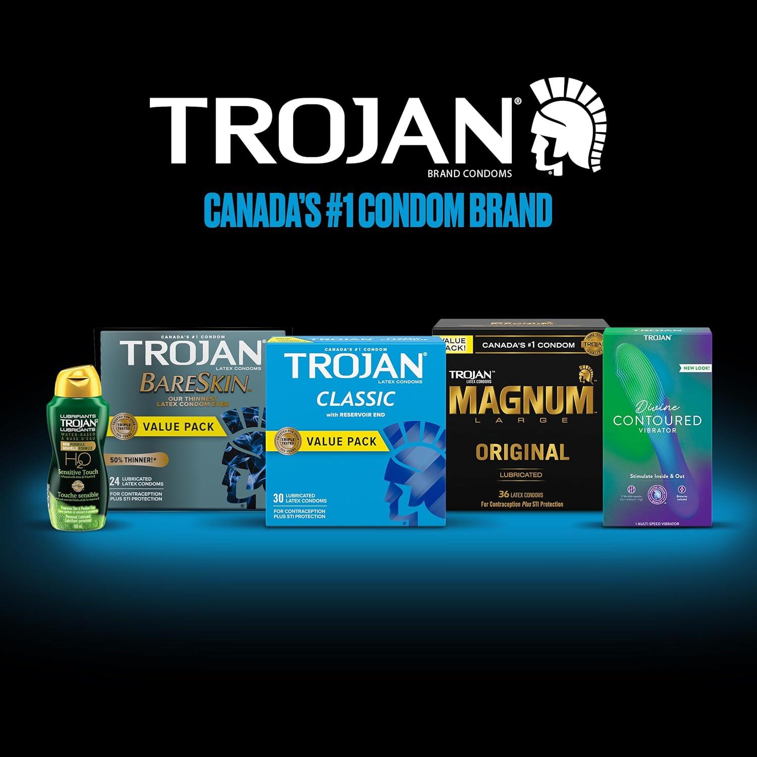 TROJAN Classic Lubricated Latex Condoms Smooth Design with Reservoir End 30  Count 30 count (Pack of 1) | Buy Now with Express International Delivery |  GoSupps.com