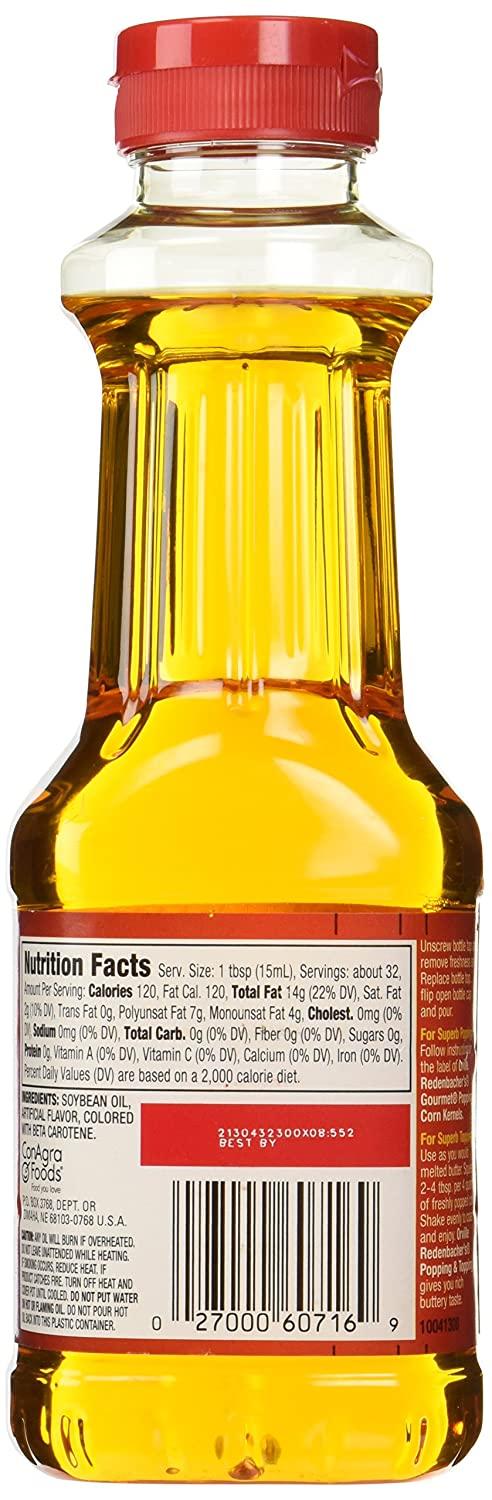 Orville Redenbacher's Butter Flavored Popping Oil 16 Oz. (Pack of 2 ...