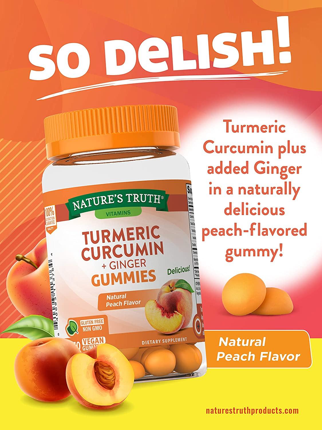 Nature's Truth Turmeric Curcumin + Ginger Natural Peach