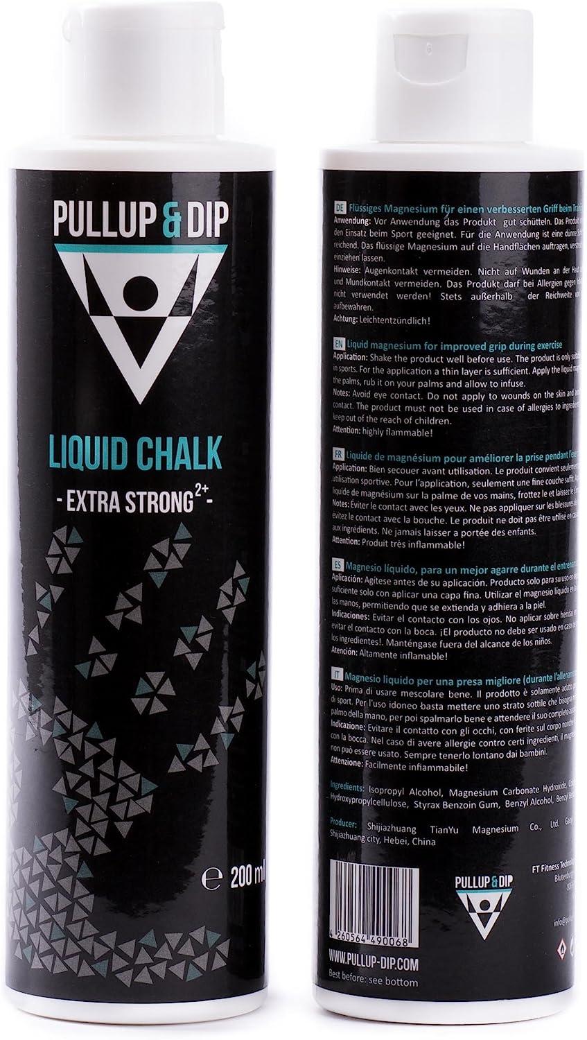 PULLUP & DIP Liquid Chalk 200ml Fast Drying Gym Chalk for