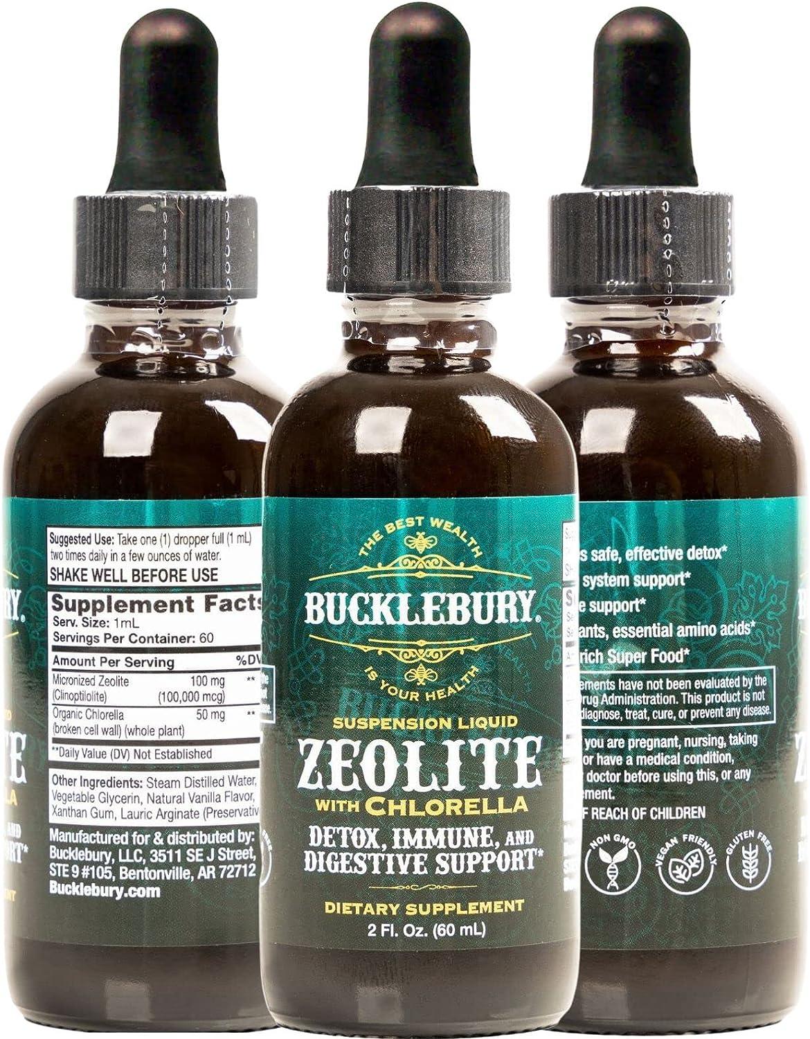 Bucklebury Zeolite Liquid with Chlorella Detox & Immune Support (60