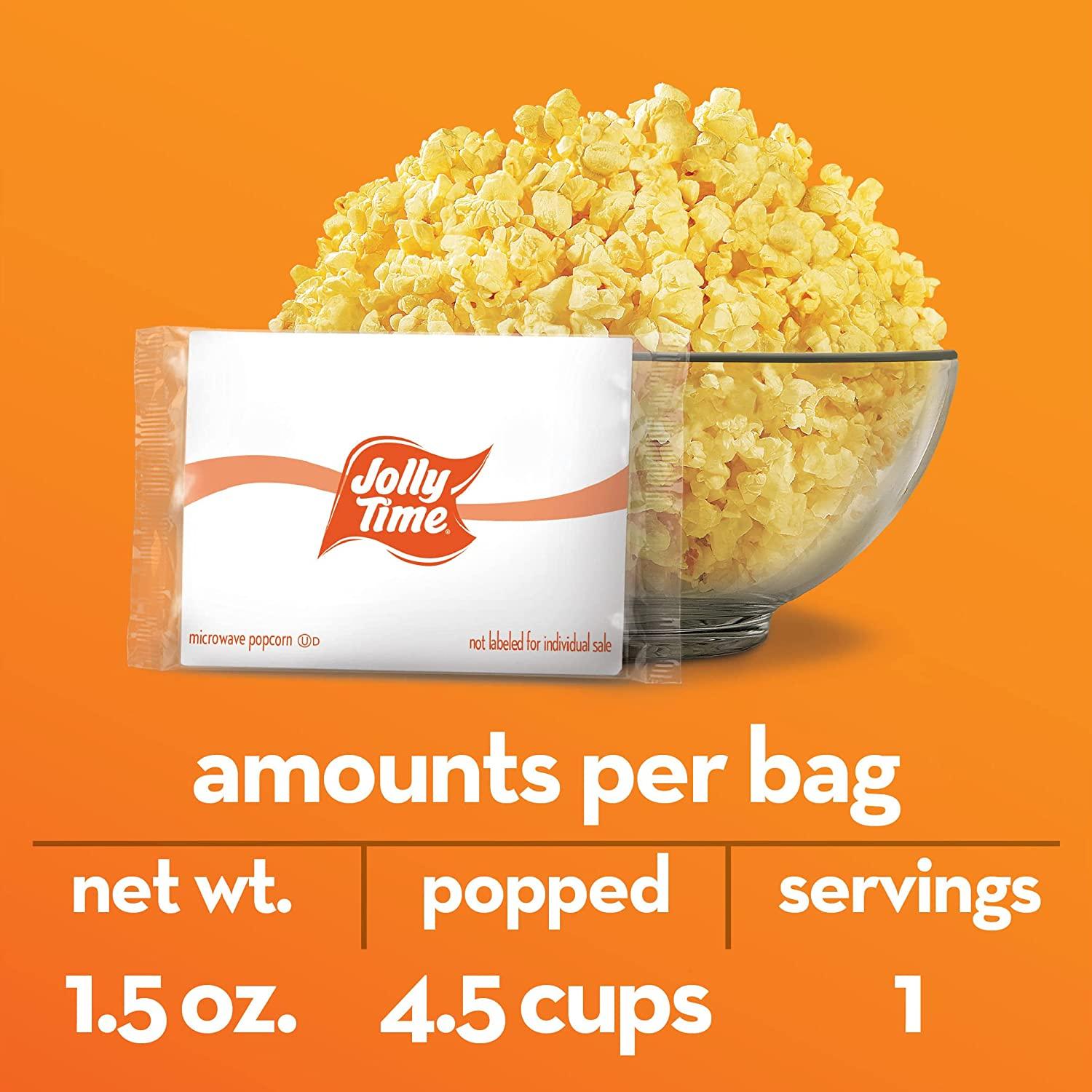 Jolly Time Natural Minis Microwave Popcorn Bags, Single Serving