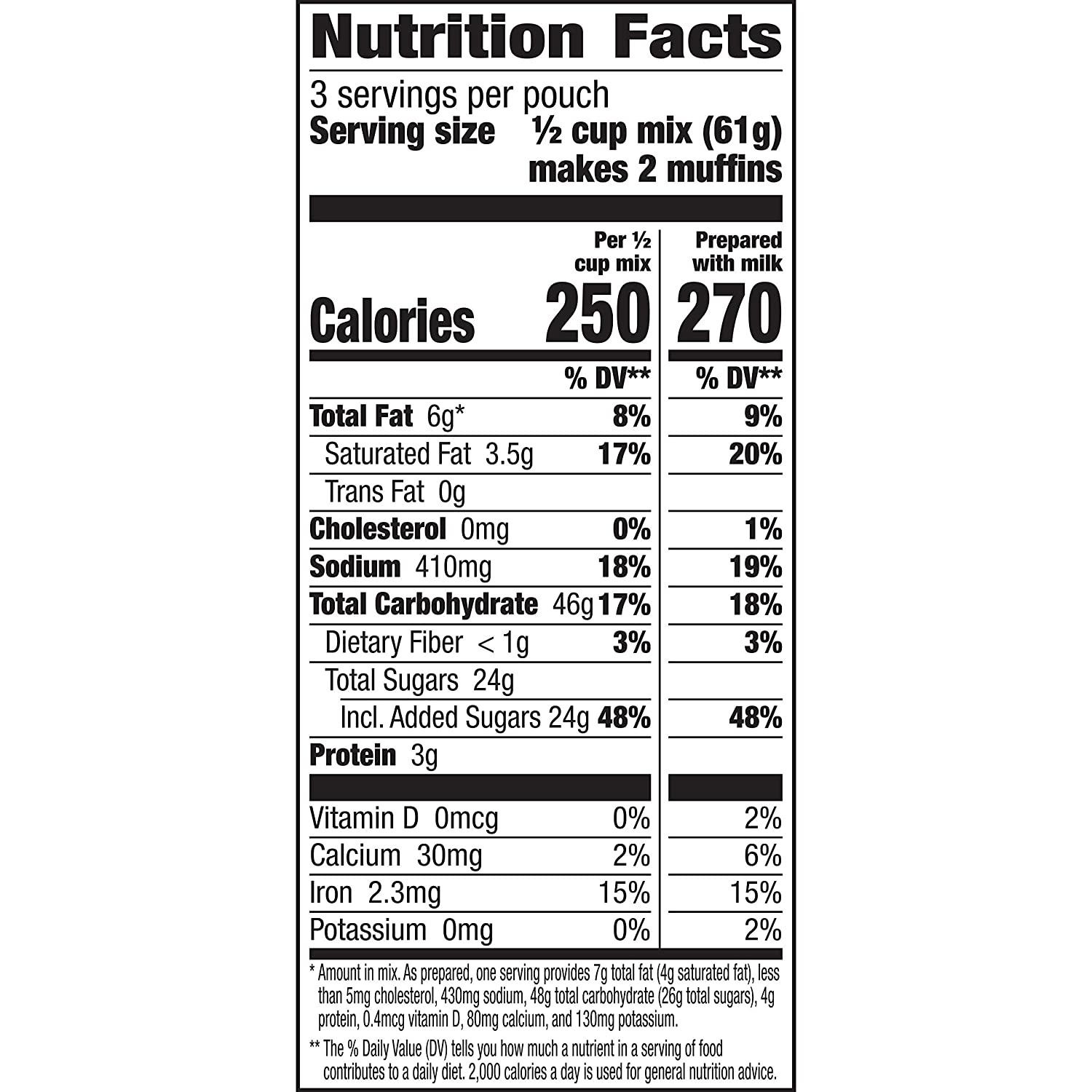 Betty Crocker Chocolate Chip Muffin Mix, 6.5 oz (Pack of 9)