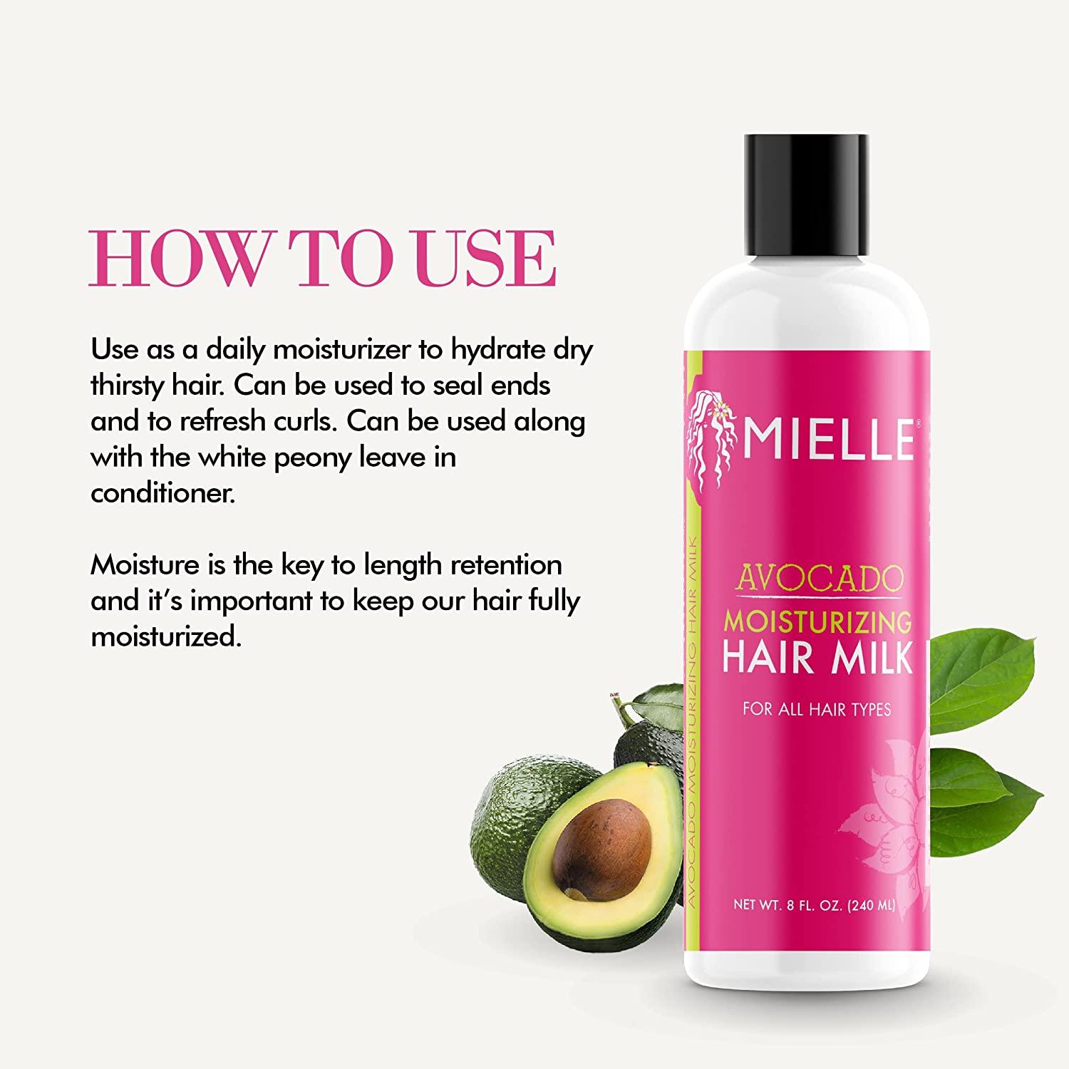 Mielle Organics Avocado Hair Milk - Moisturizing Lotion for Dry Hair - 8oz