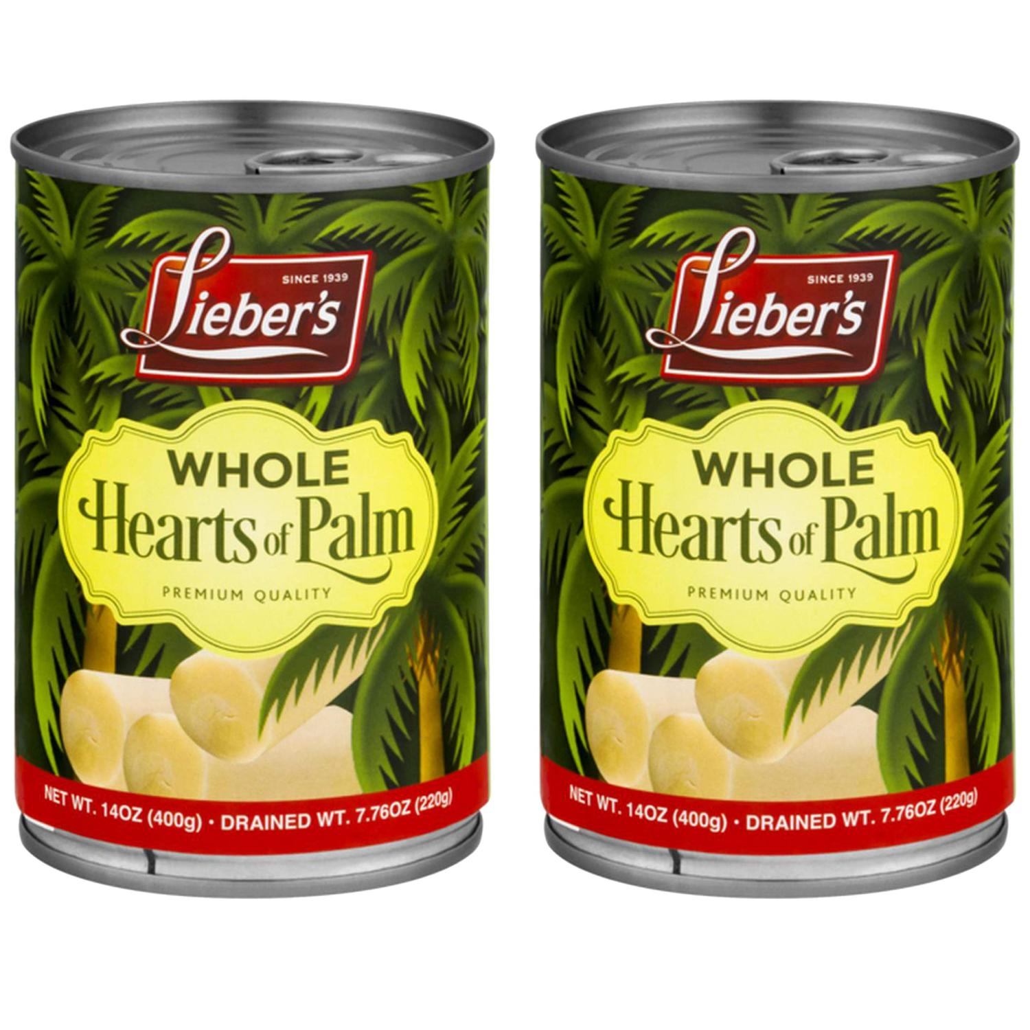 Lieber's Whole Hearts of Palm 14 oz Kosher For Passover (2Pack