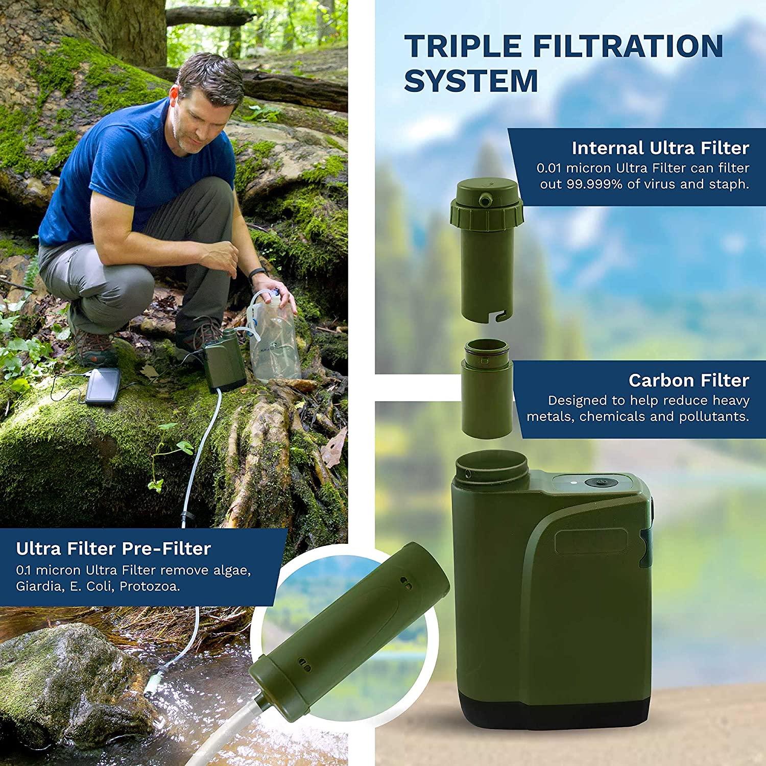 Survivor Filter Pro X Electric Water Purifier Survival Filter 99.999