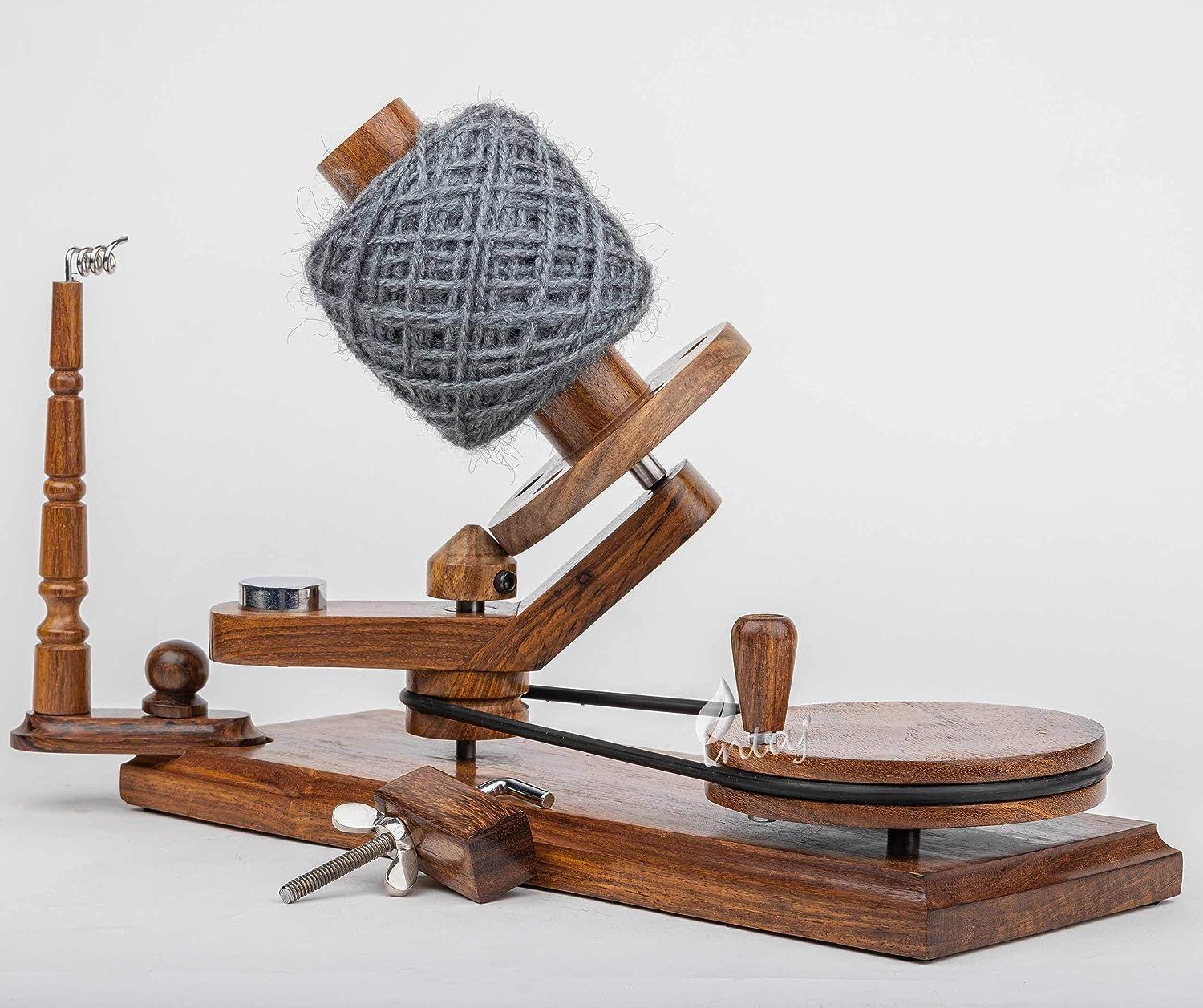 INTAJ Rosewood Yarn Winder Large Wooden Yarn Winder for Knitting Crocheting Handcrafted