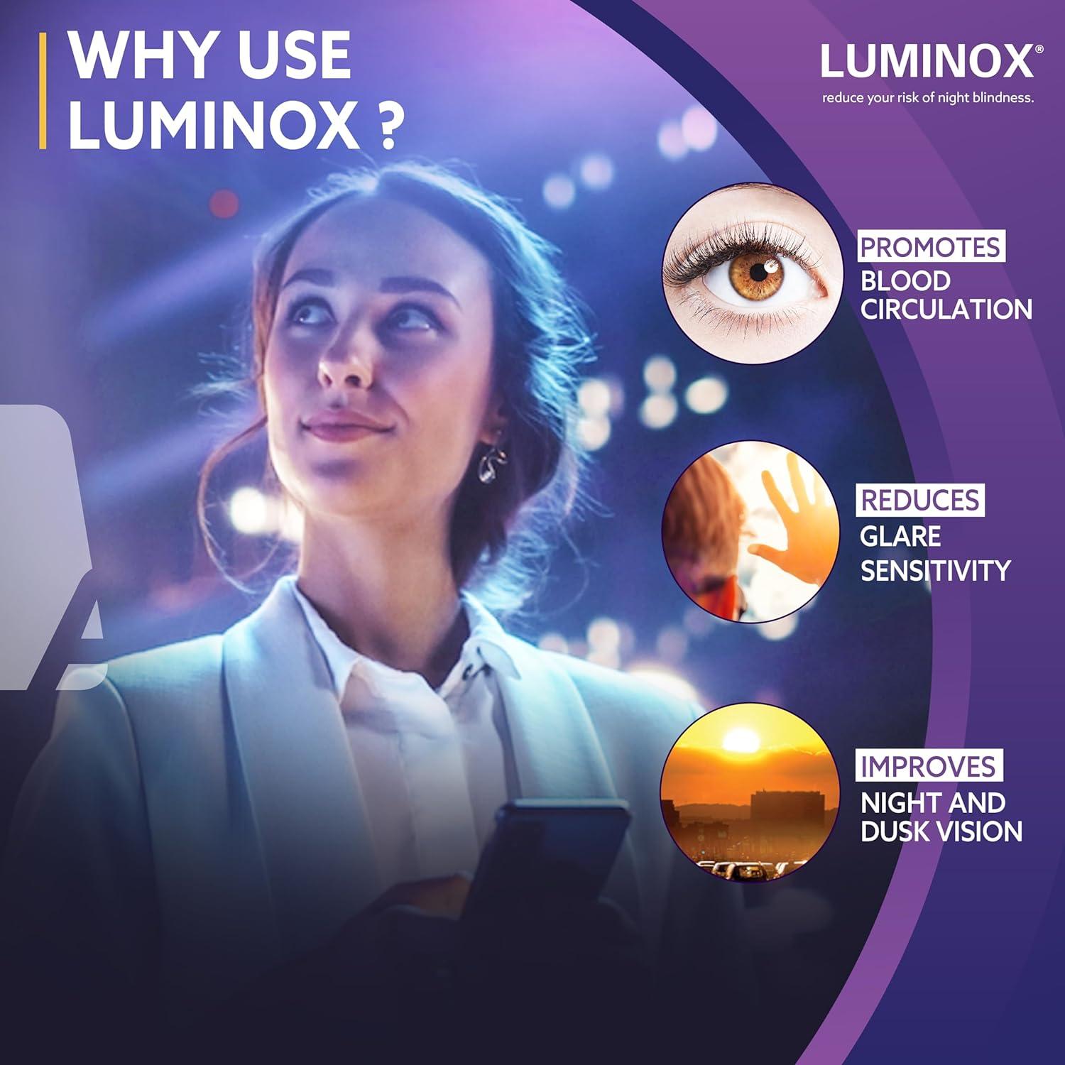 Luminox Vision Supplements Eye Tablets for Eyesight Improvement with
