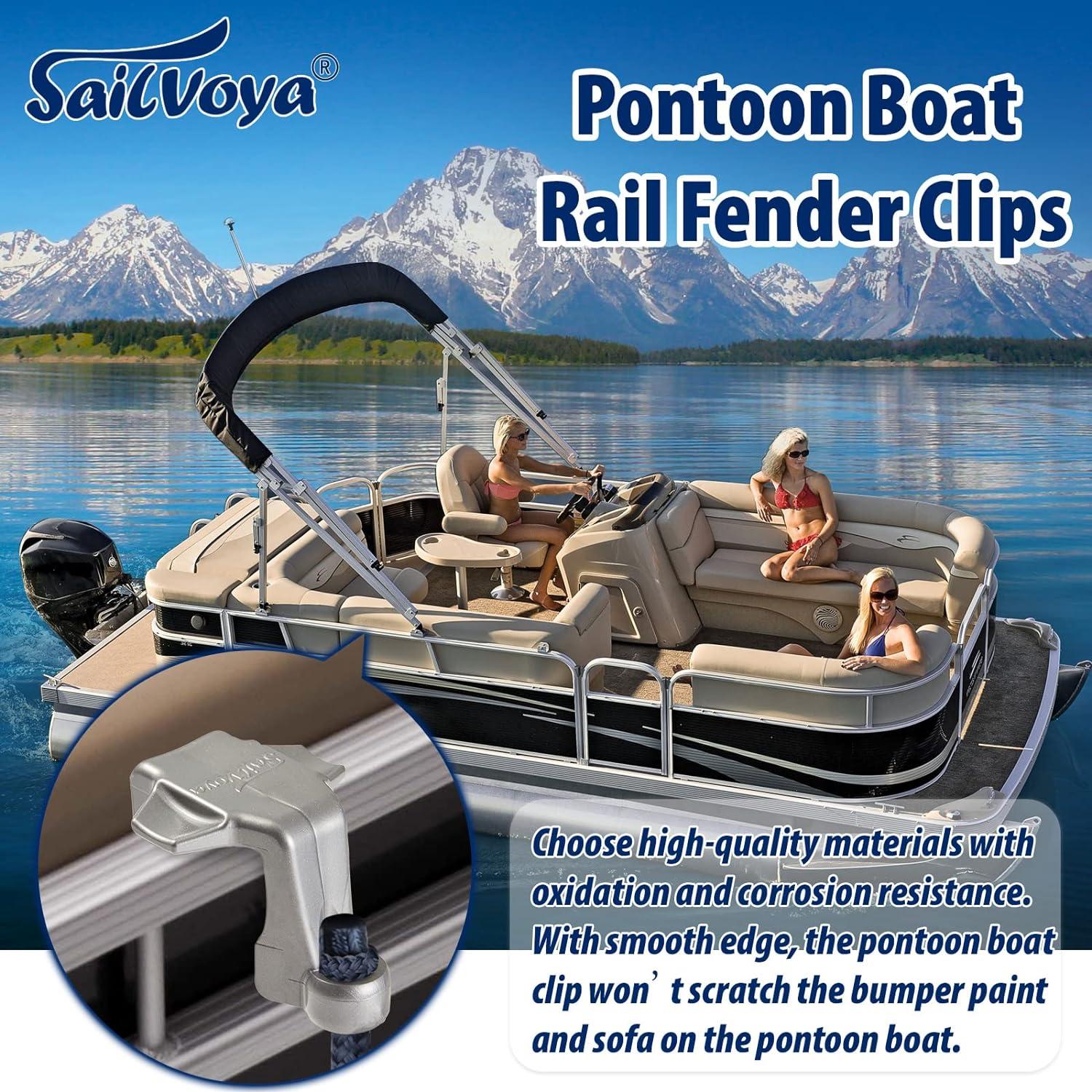 Boat Bumper Clips Pontoon Boat Fender Clips for Docking Pontoon