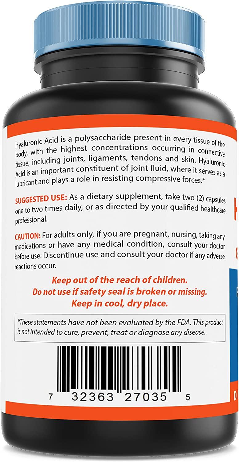 Nova Nutritions Hyaluronic Acid 100mg/serving Promotes Youthful Skin & Healthy Joint Function