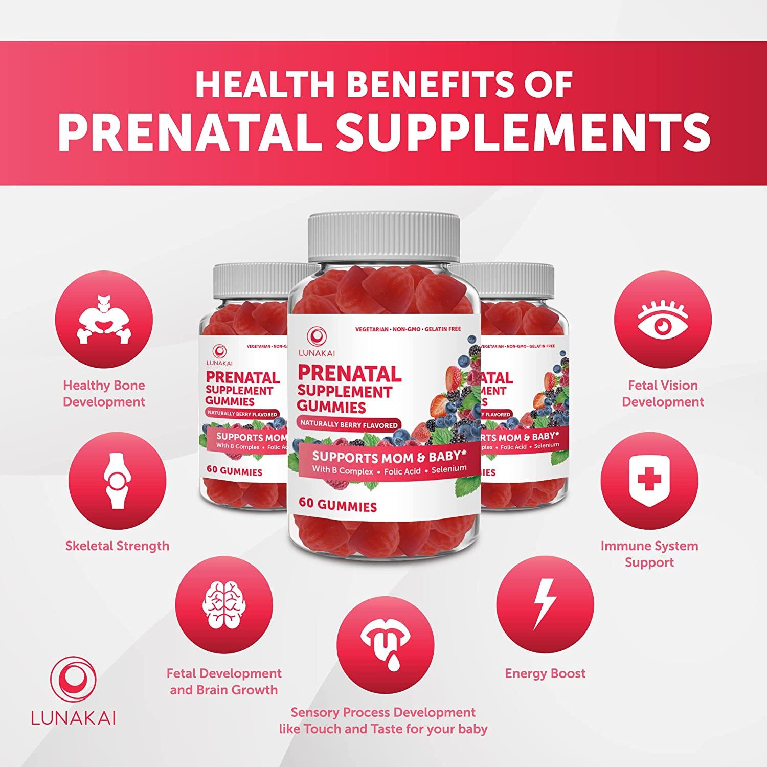 Prenatal Vitamin Gummies with Iron & Folic Acid NonGMO Chewable