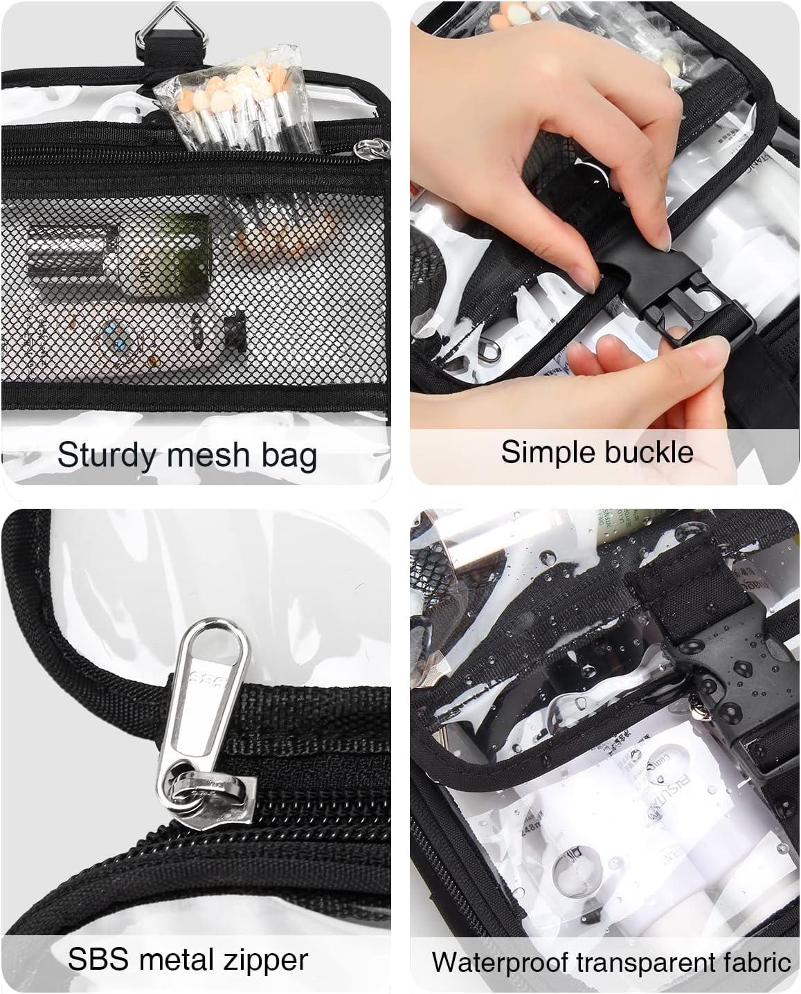 Hanging Toiletry Bag TSA Approved for Women and Men Waterproof Clear 311 Compliant Travel