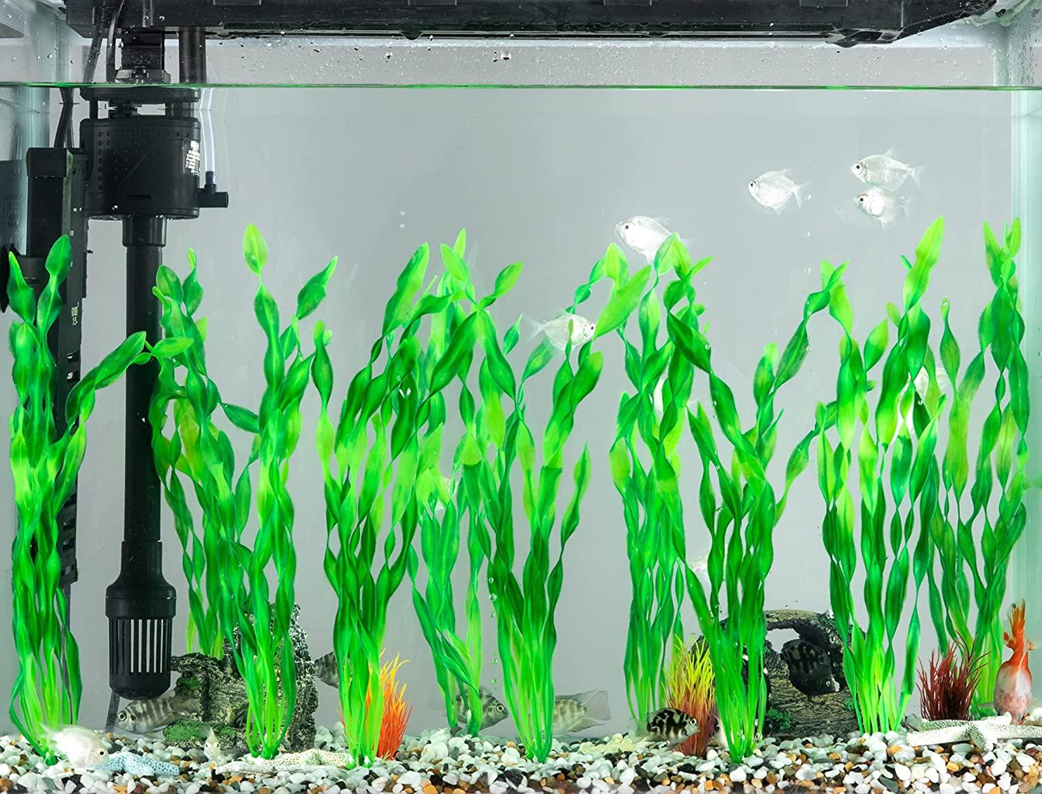 MyLifeUNIT Artificial Seaweed Water Plants for Aquarium, Plastic Fish
