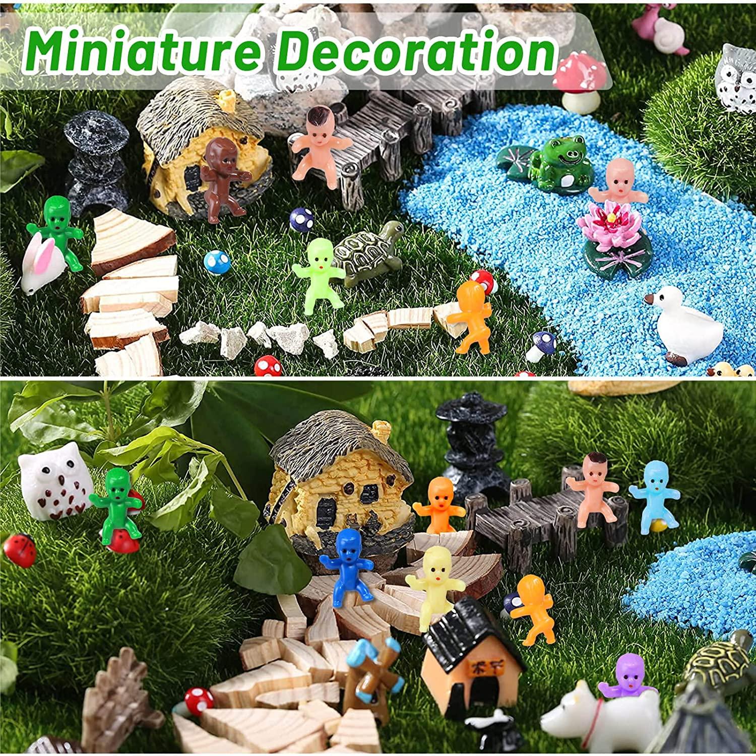 100 Pcs Mini Plastic Babies Creative Small Baby Figurines for
