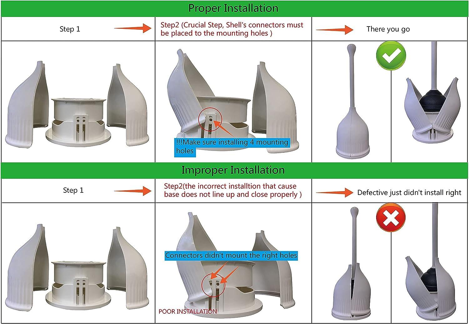 Toilet Plunger, Hideaway Toilet Plunger with Caddy, Plungers for