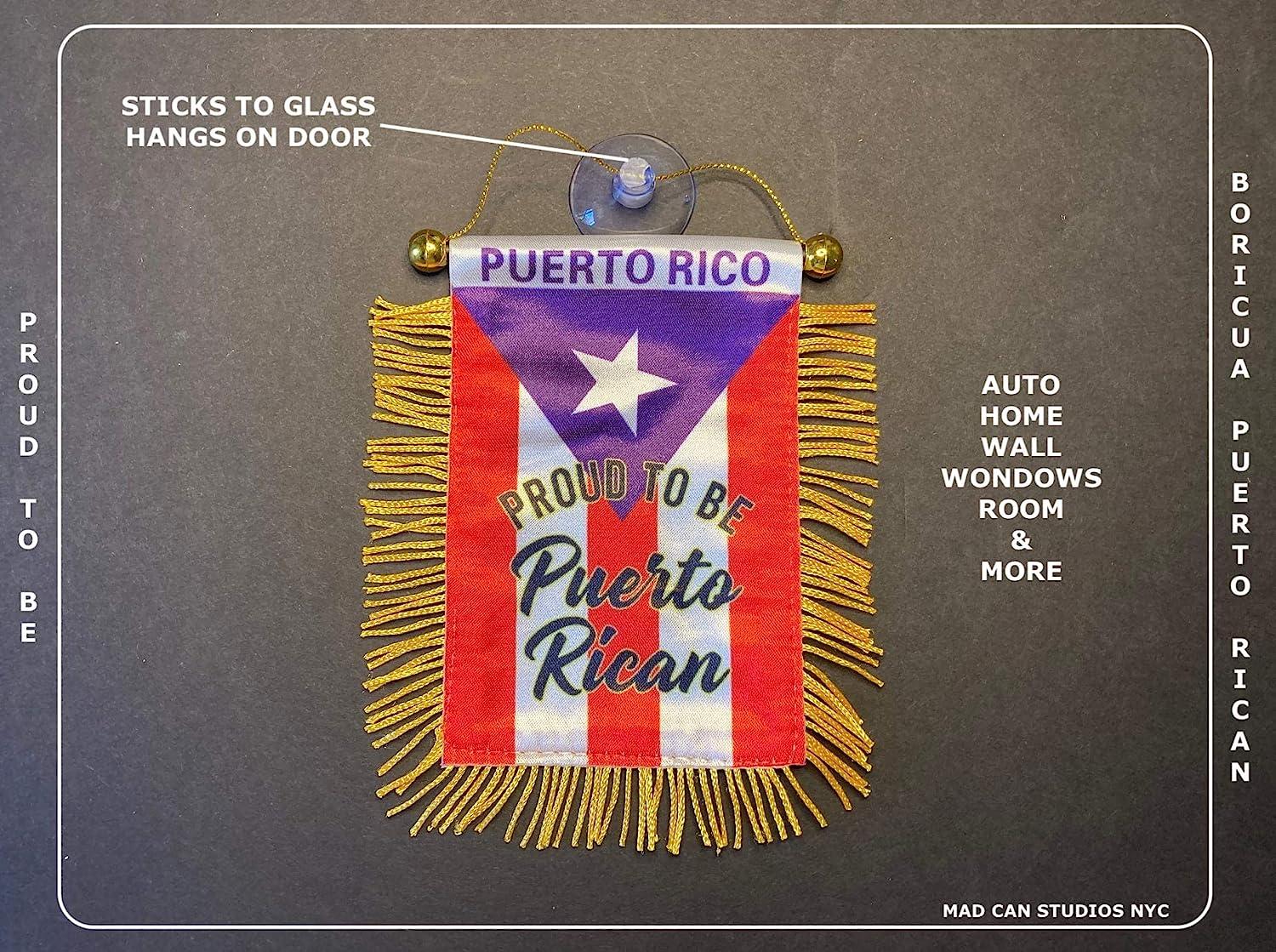 Puerto Rico Car Flag Decals - Quality Mini Window Banners for Boricua ...