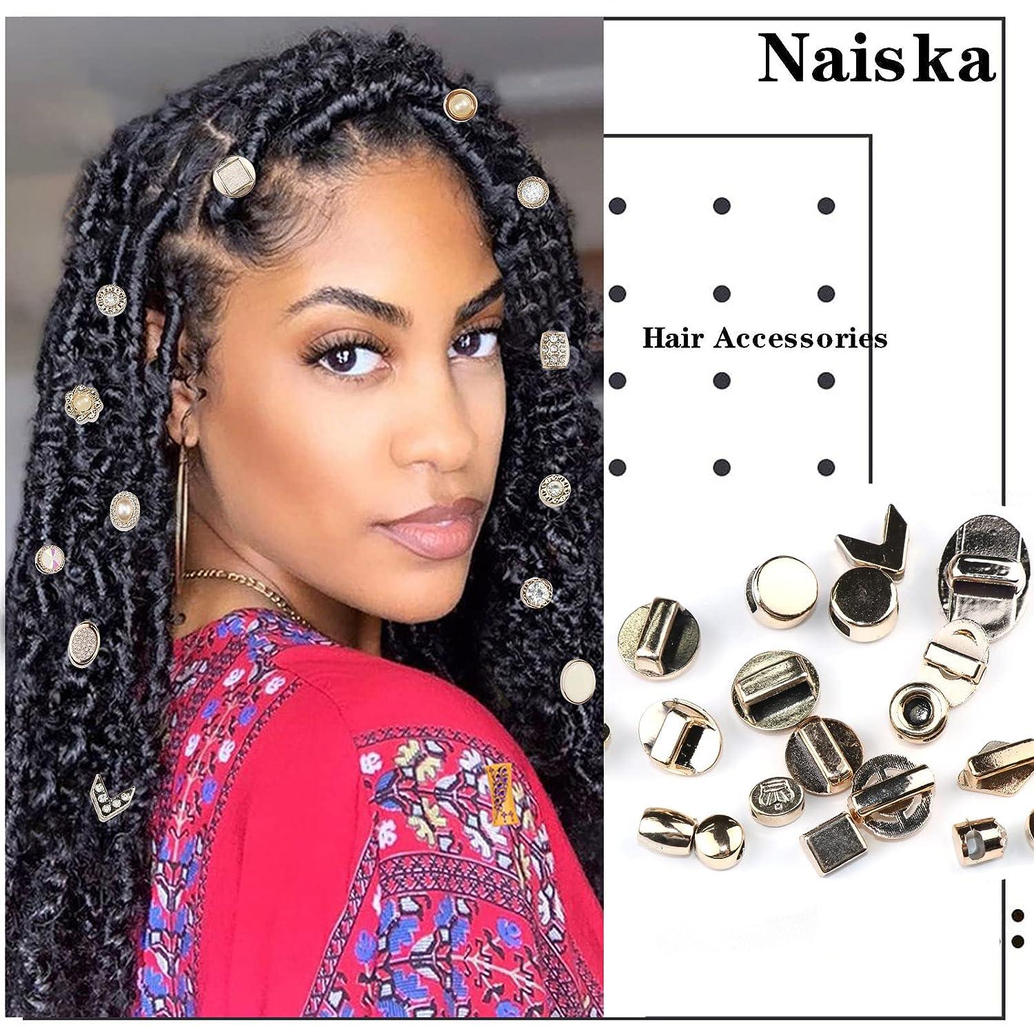 NAISKA 20PCS Seashell Braid Hair Accessories Snake Cross Hair