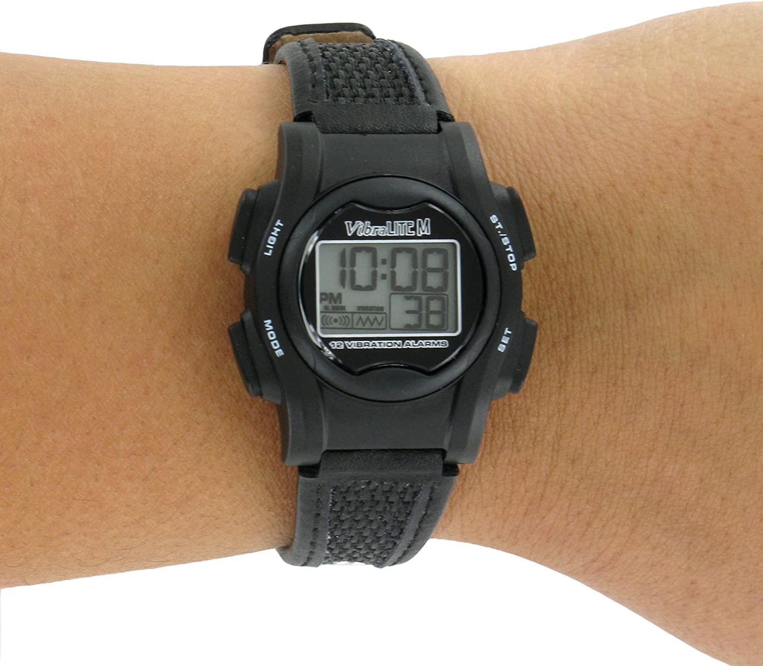VibraLITE Mini 12Alarm Vibrating Watch Black