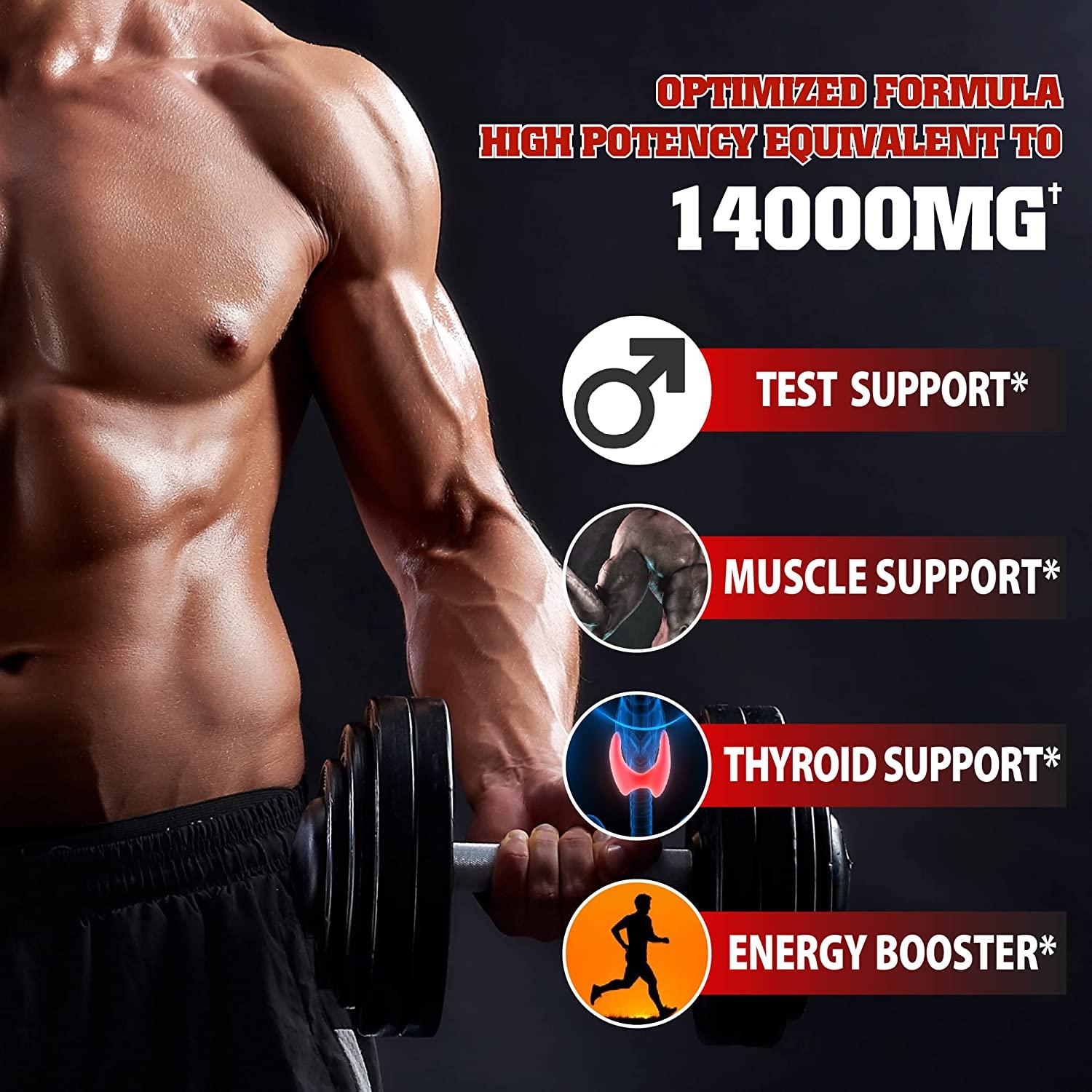 11in1 Agobi MaxT-On Testosterone Booster for Men, High Potency 14000mg ...
