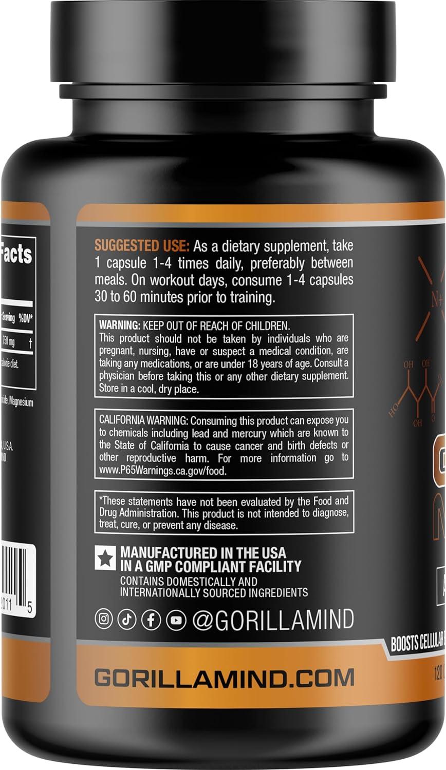 Gorilla Mode AR Carnitine 750mg Capsules Androgen Receptor Upregulator