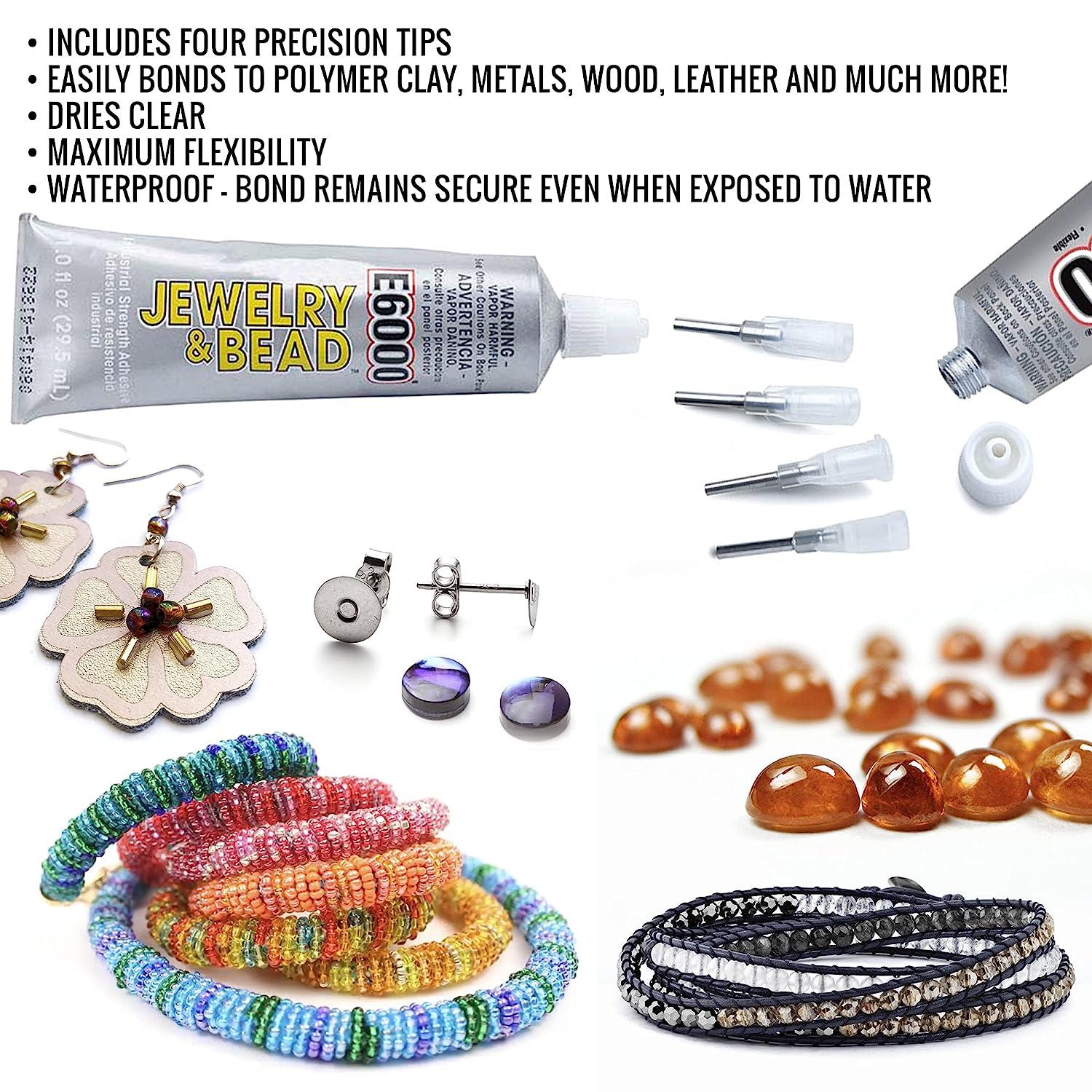 E6000 Jewelry And Bead Adhesive With 4 Precision Applicator Tips For  Jewelry! (Original Version)