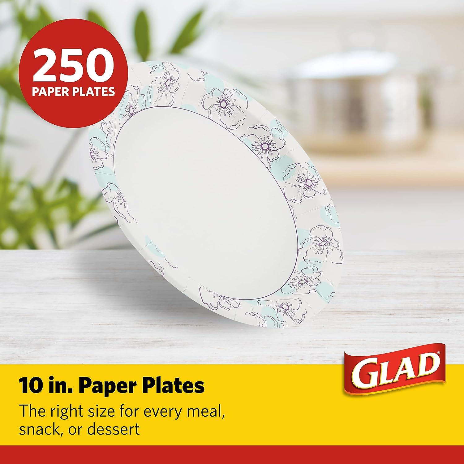 Glad Round Disposable Paper Plates for All Occasions