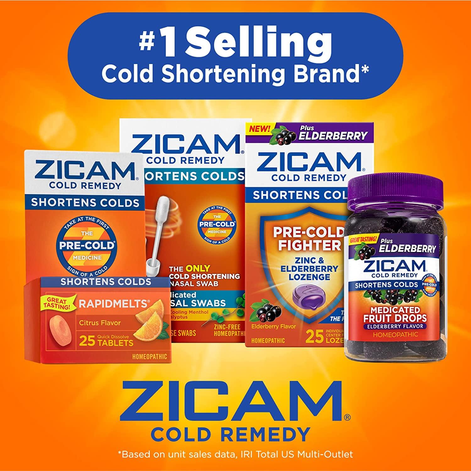 Zicam Cold Remedy Lozenges Wild Cherry 25 Individually Wrapped Lozenges