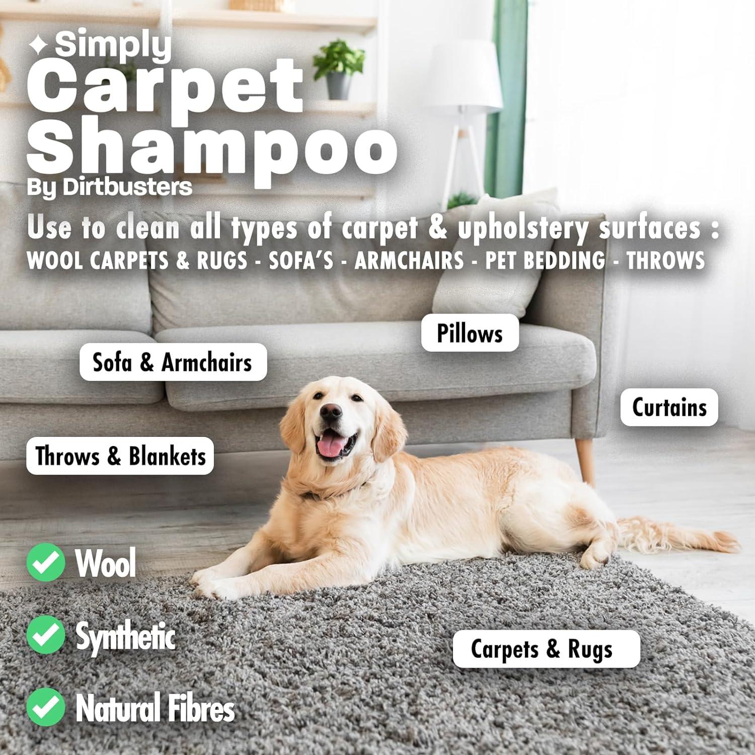 Dirtbusters Simply Carpet Cleaner Shampoo Solution Powerful 3In1