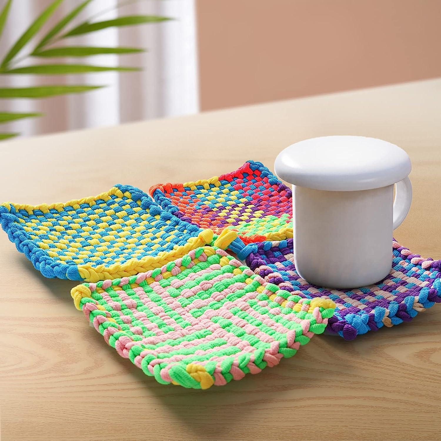 DDAI Weaving Loom for Kids - Arts and Crafts for Girls Ages 6-8-12 Potholder Loops Toys for Girls and Adults - Knitting Loom Set Pot Holder Weaving