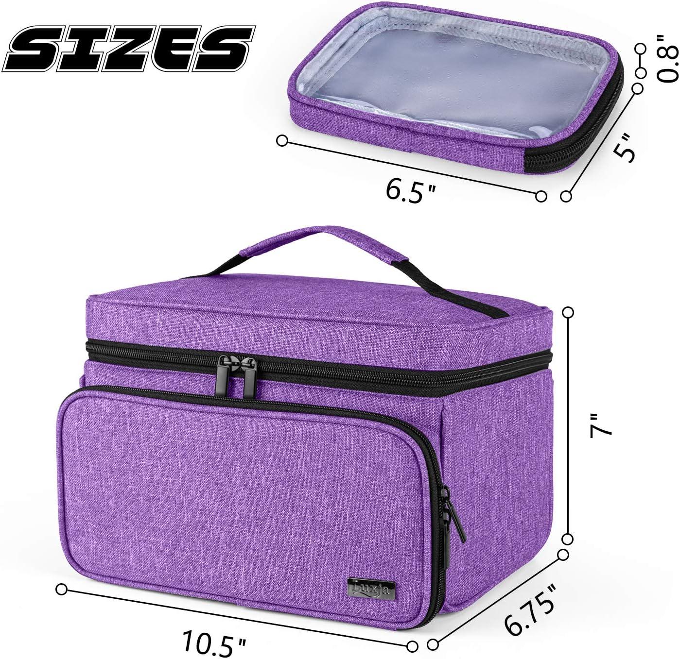 Luxja Sewing Accessories Organizer with 2 Detachable Clear Pockets Sewing  Supplies Organizer (Patent Design) Purple