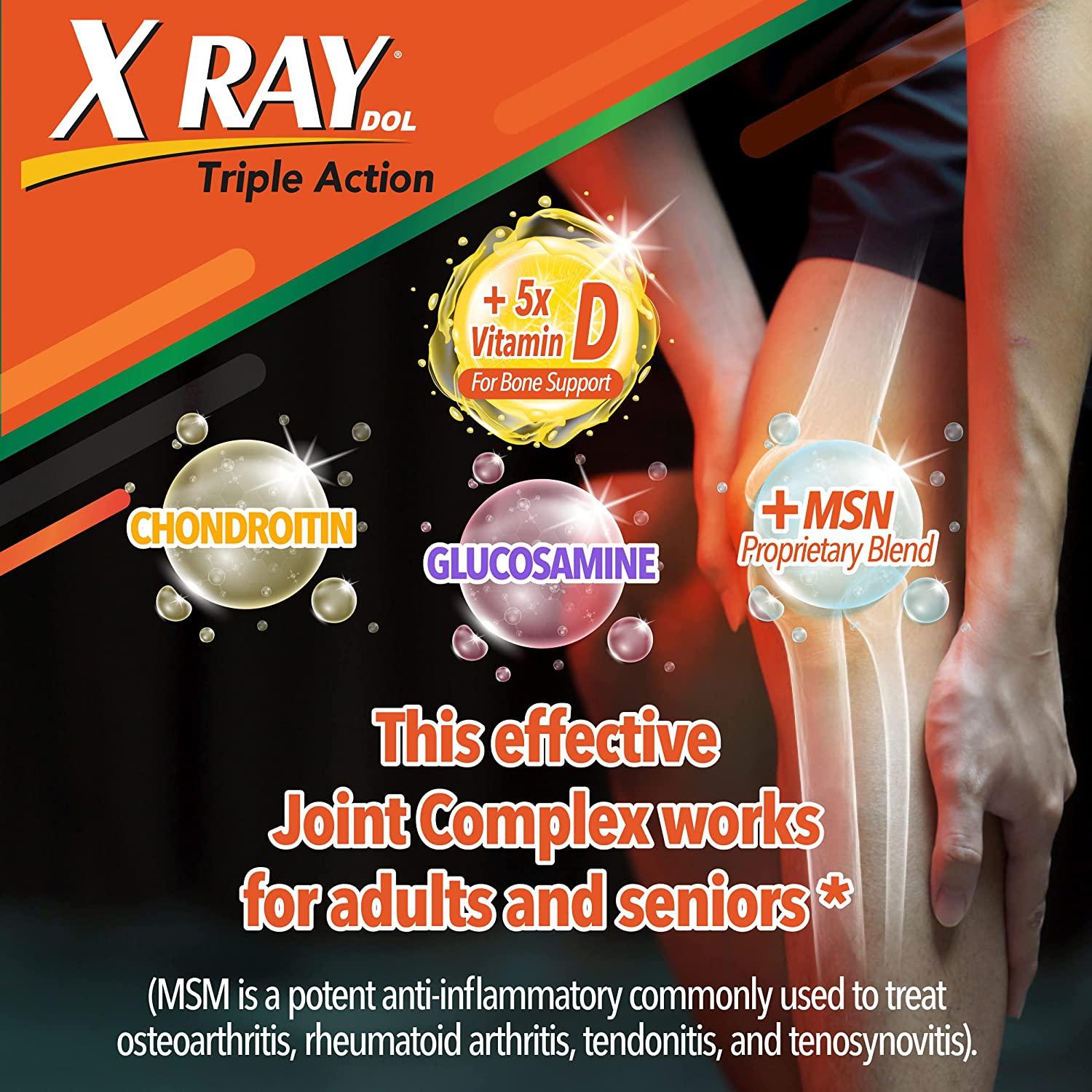 XRay Triple Action Joint Health Supplement with Vitamin D 60 Count