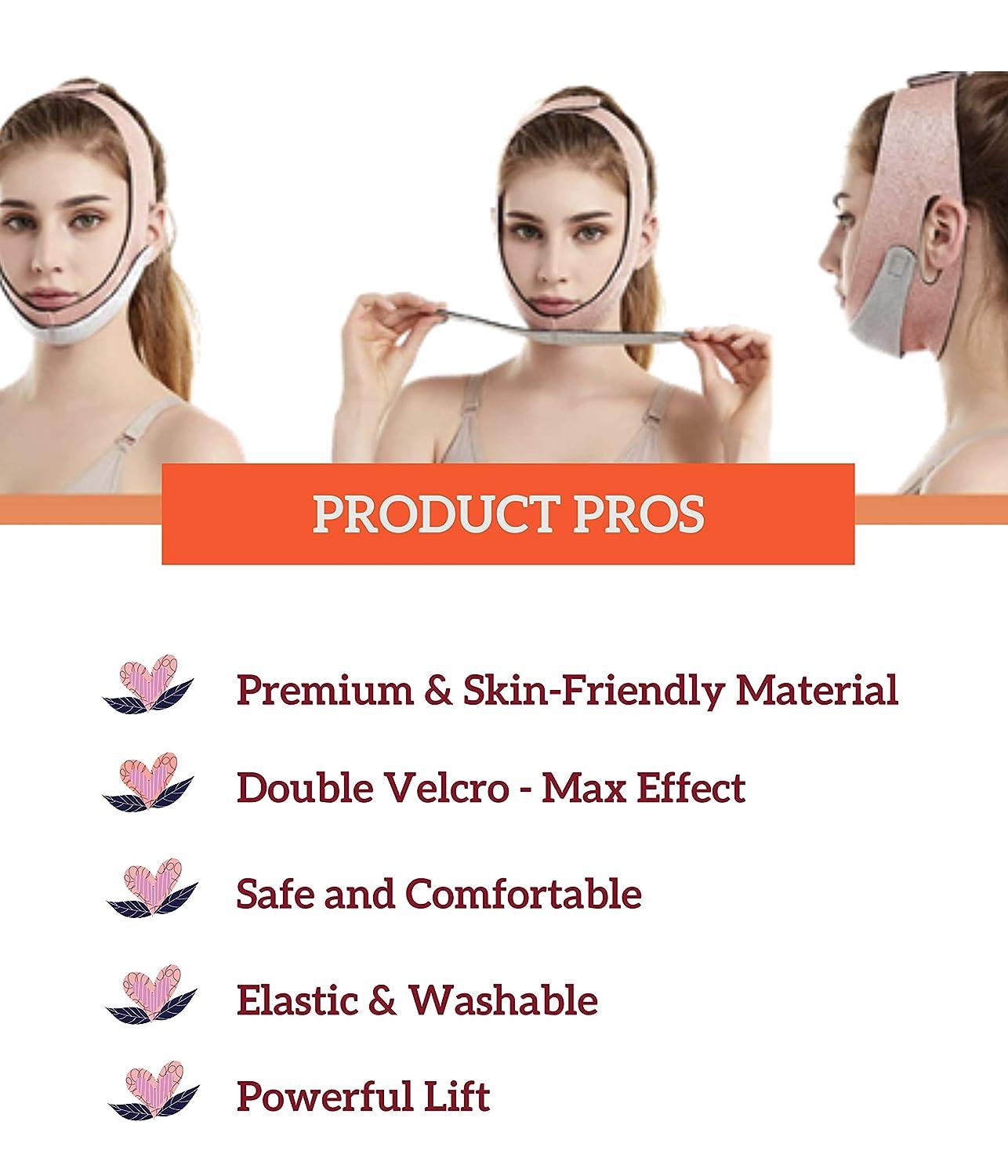 JOYUP Extra Length Premium Double Chin Reducer Strap Face Lifting Belt