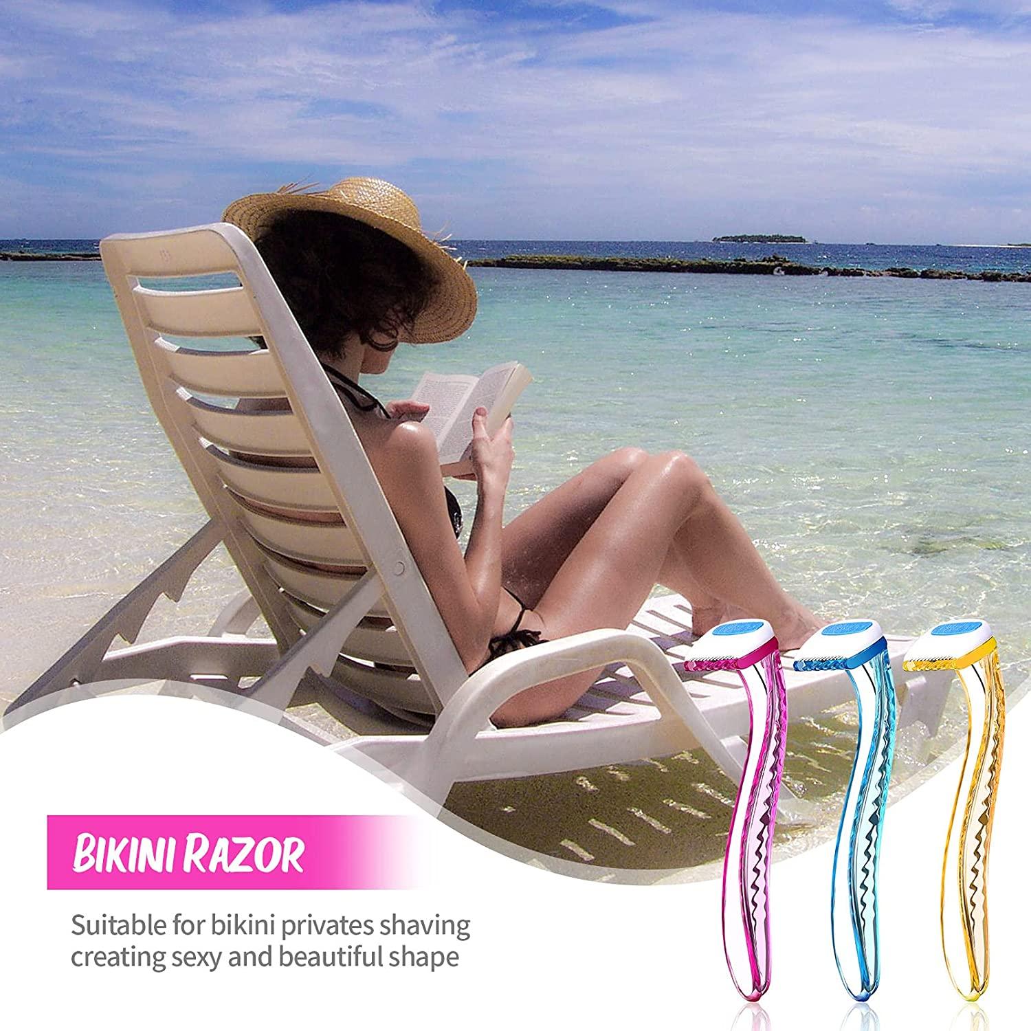16 Pieces Bikini Disposable Razors for Women Durable Travel Accessories